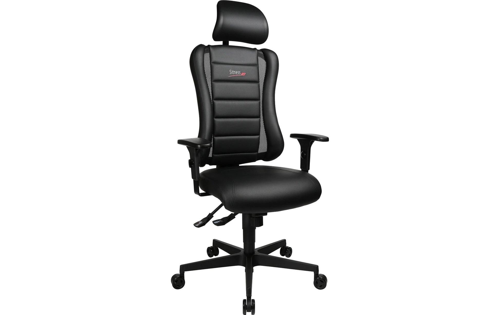 Topstar Bürostuhl Sitness RS – Gesamthöhe 139 cm, Kunstleder, Schwarz