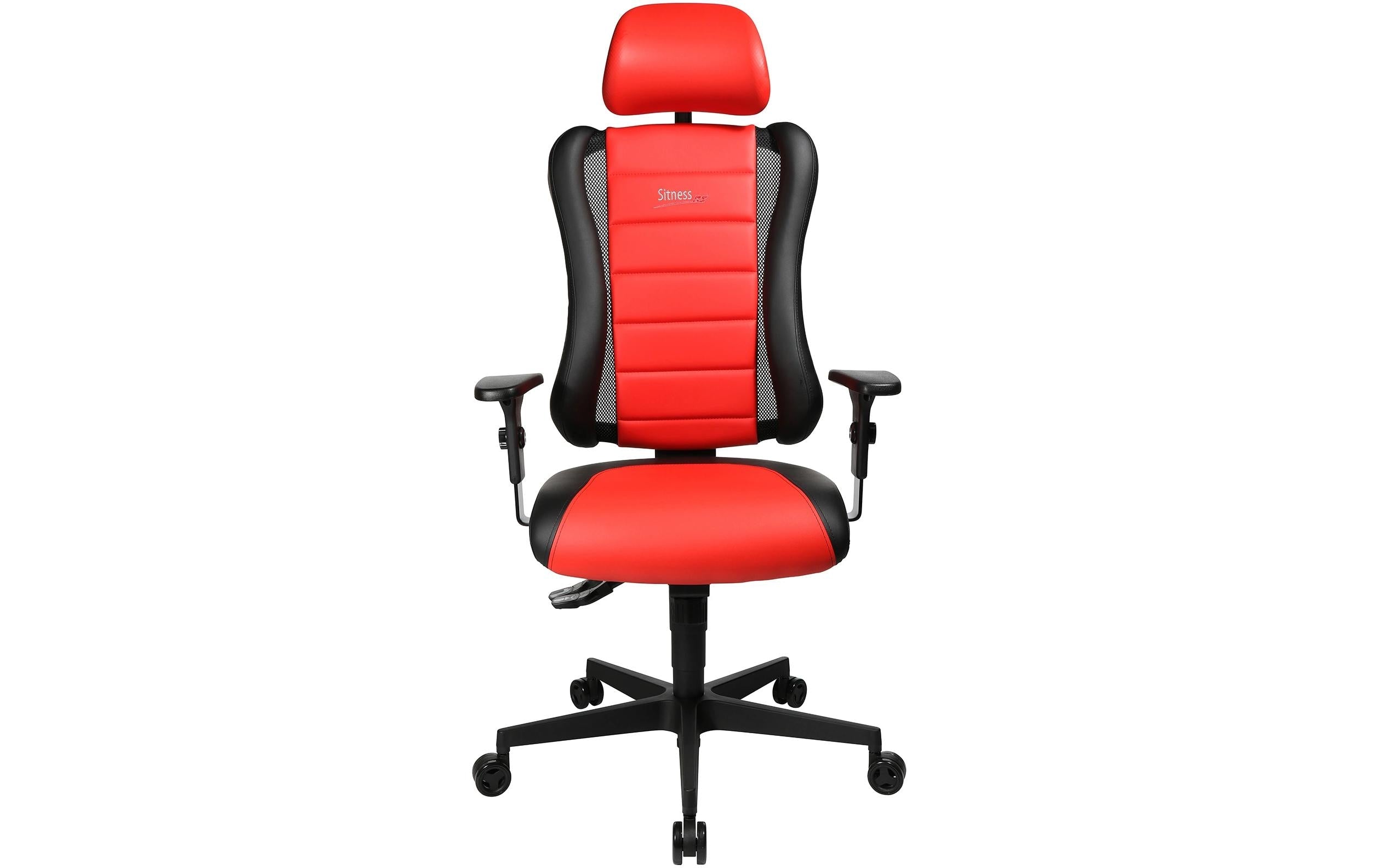 Topstar Bürostuhl Sitness RS – Netzrücken, Kunstleder, Rot