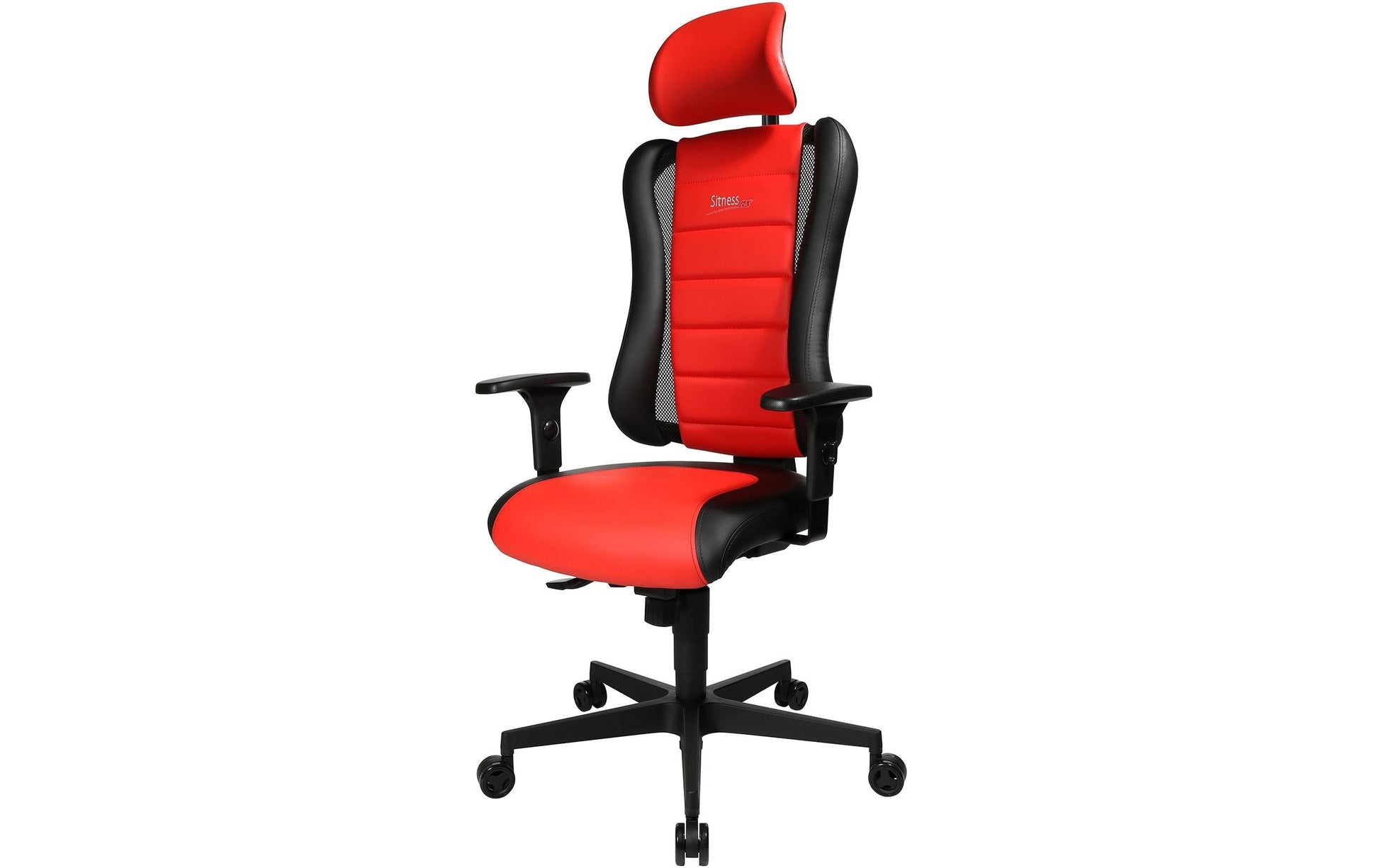 Topstar Bürostuhl Sitness RS – Netzrücken, Kunstleder, Rot