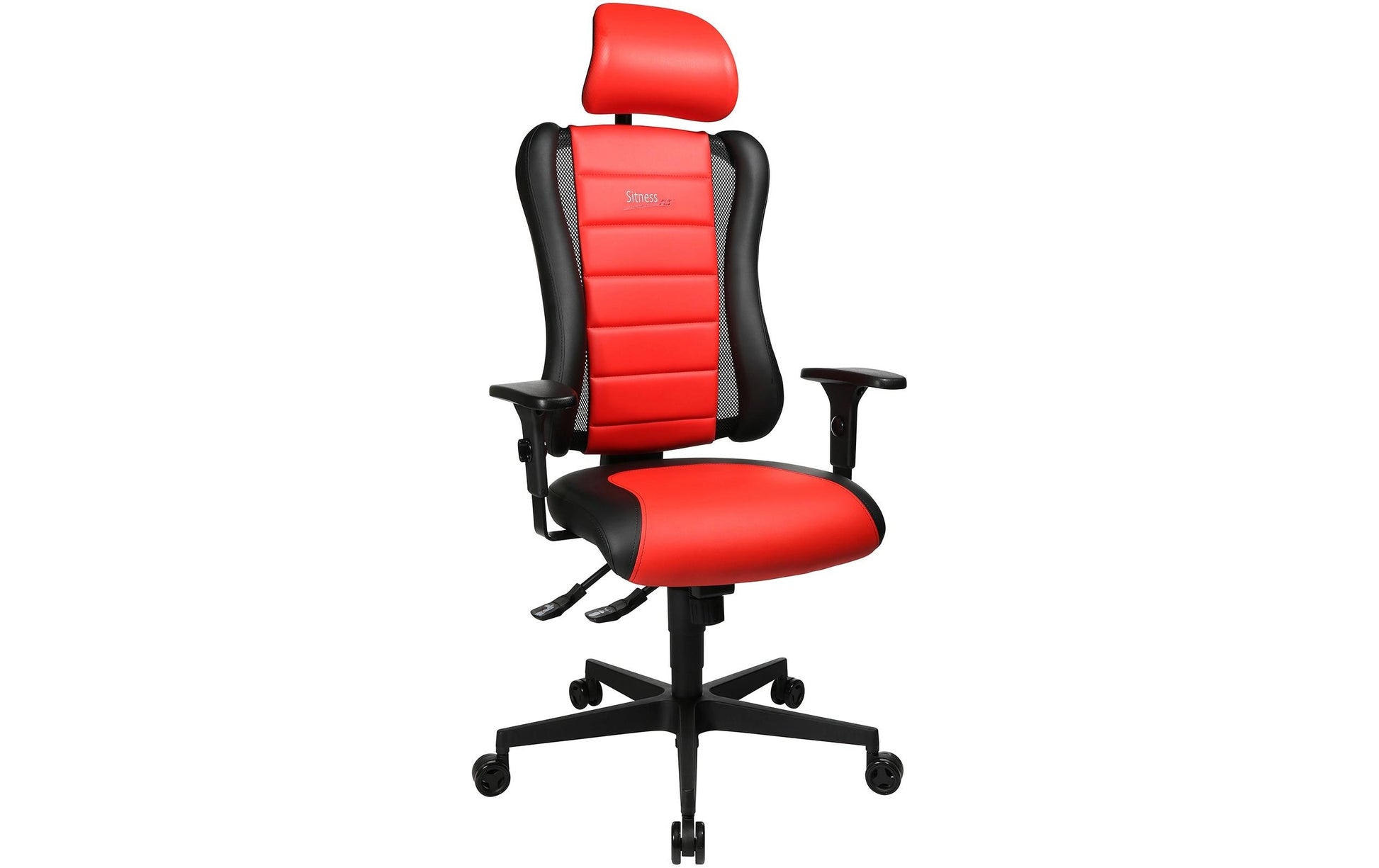 Topstar Bürostuhl Sitness RS – Netzrücken, Kunstleder, Rot