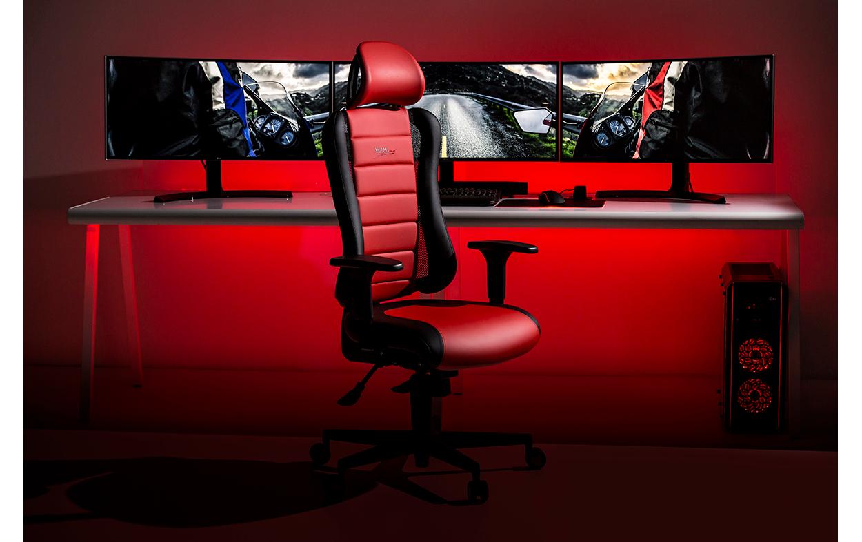 Topstar Bürostuhl Sitness RS – Netzrücken, Kunstleder, Rot