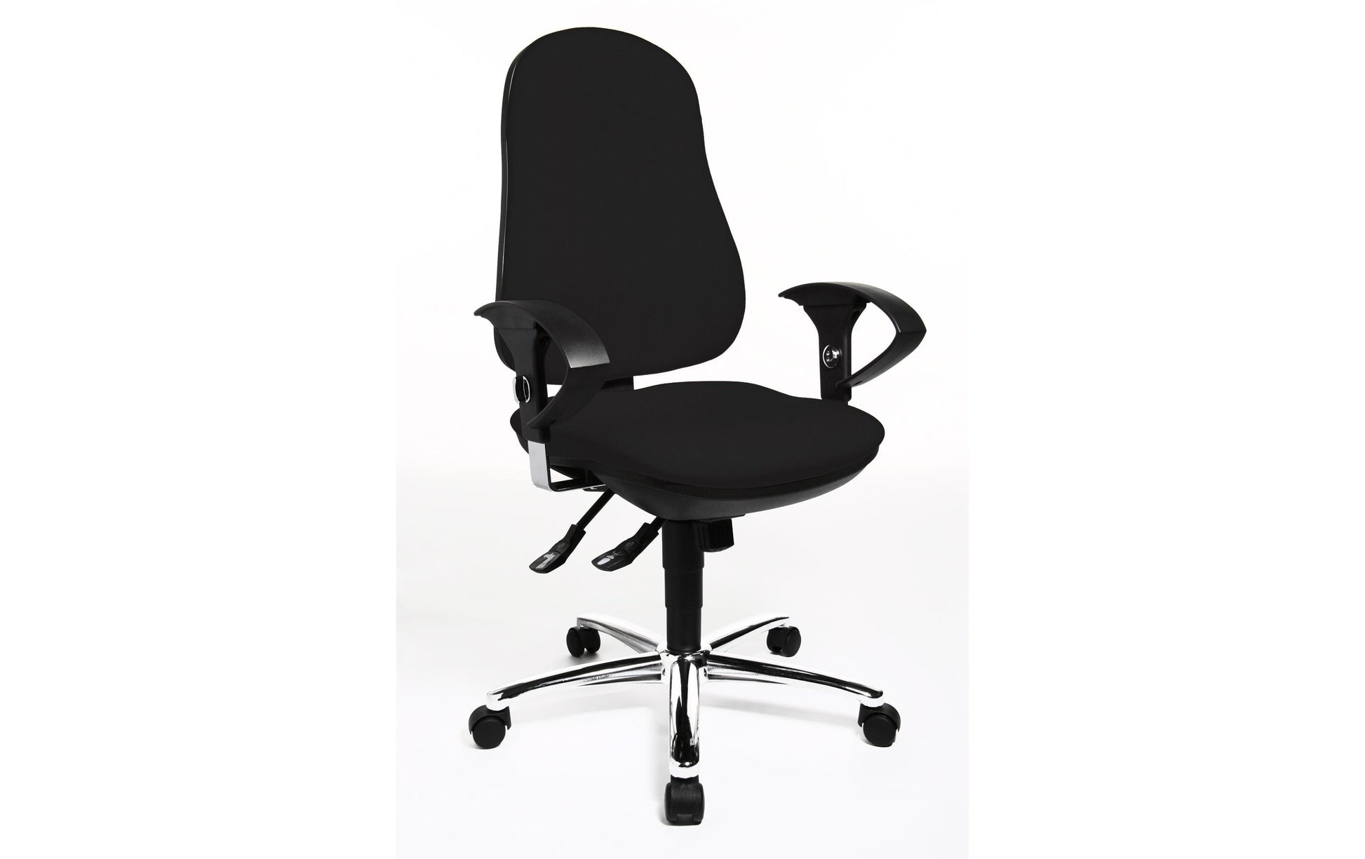 Topstar Bürostuhl Support Syncro Deluxe – Gesamthöhe 113 cm, Metallgestell, Schwarz