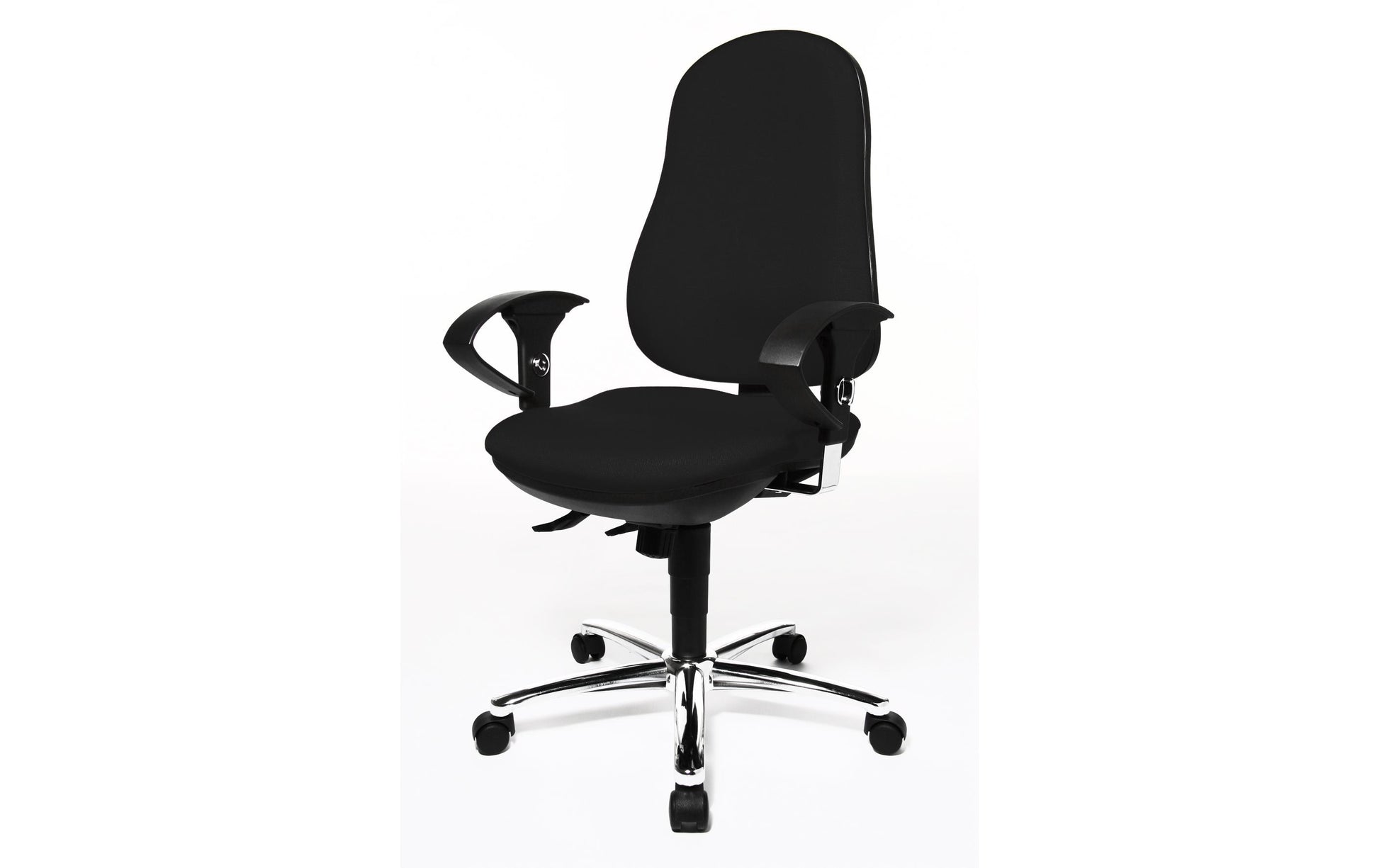 Topstar Bürostuhl Support Syncro Deluxe – Gesamthöhe 113 cm, Metallgestell, Schwarz