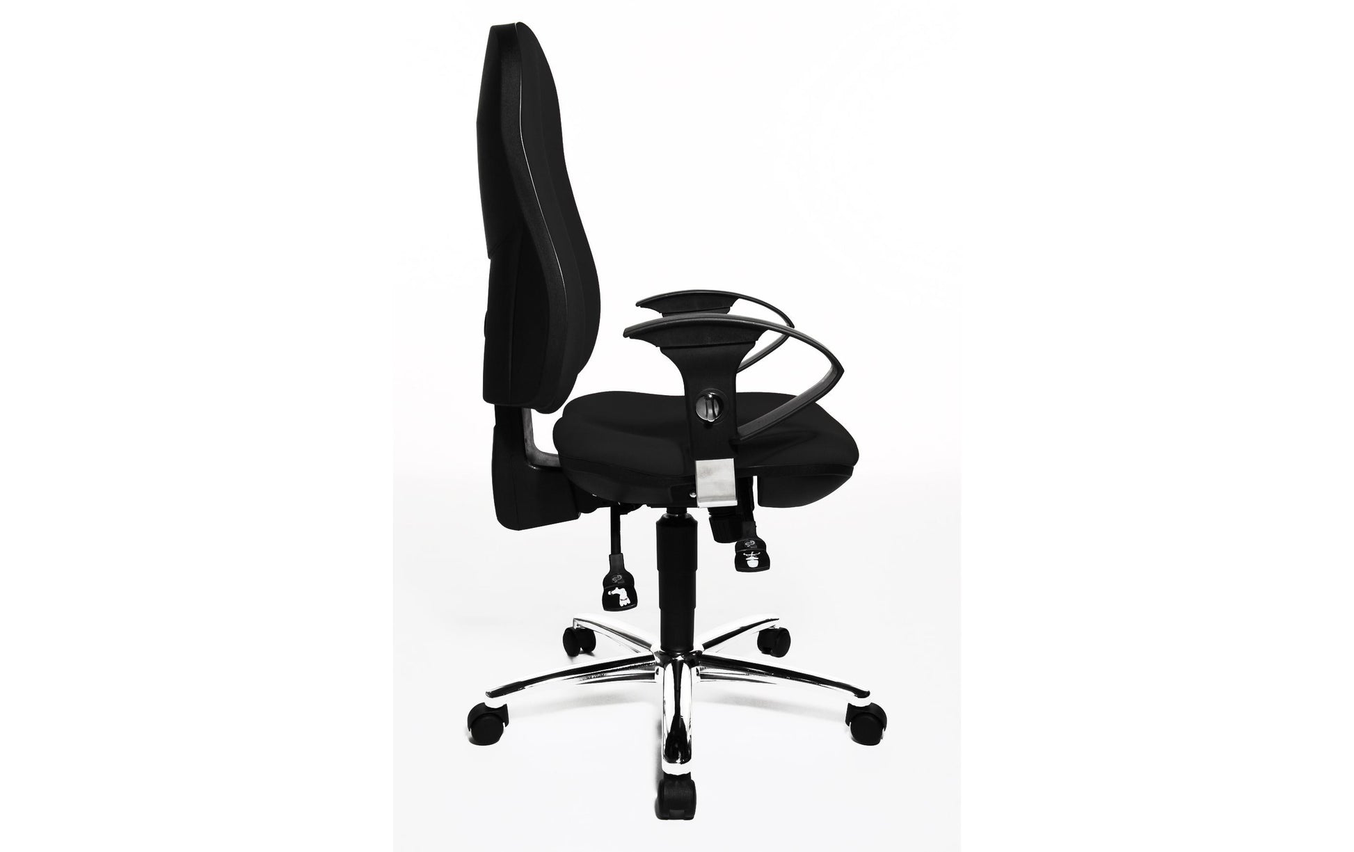 Topstar Bürostuhl Support Syncro Deluxe – Gesamthöhe 113 cm, Metallgestell, Schwarz