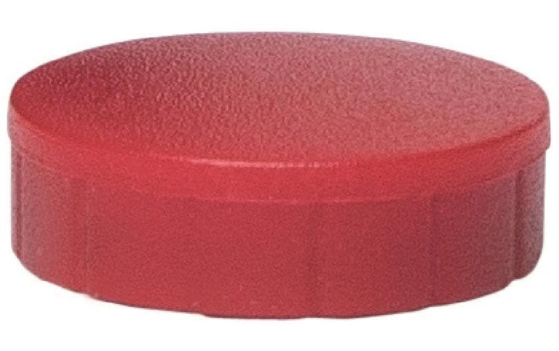 MAUL Rundmagnet – rot, Ø 20 mm, 10 Stück, Kunststoff