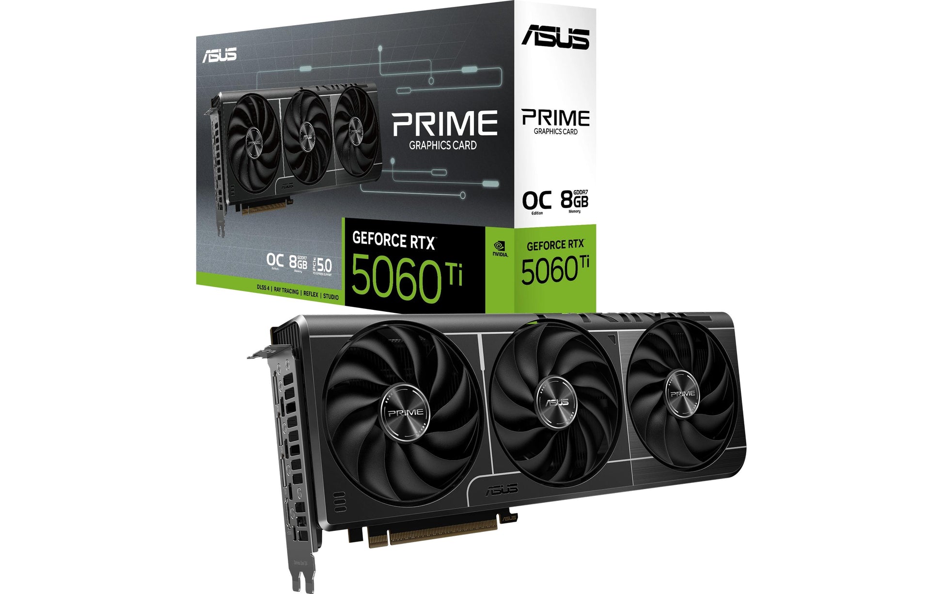 ASUS PRIME-RTX5060TI-O8G – PCIe Grafikkarte – 3×DP, 1×HDMI, PCIe 5.0, 1×8-Pin