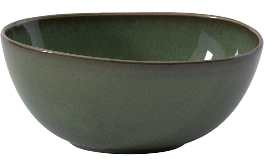 Villeroy & Boch Salatschüssel Lave – 2,2 l, H 10,7 cm, Steingut, Grün, spülmaschinenfest, mikrowellengeeignet