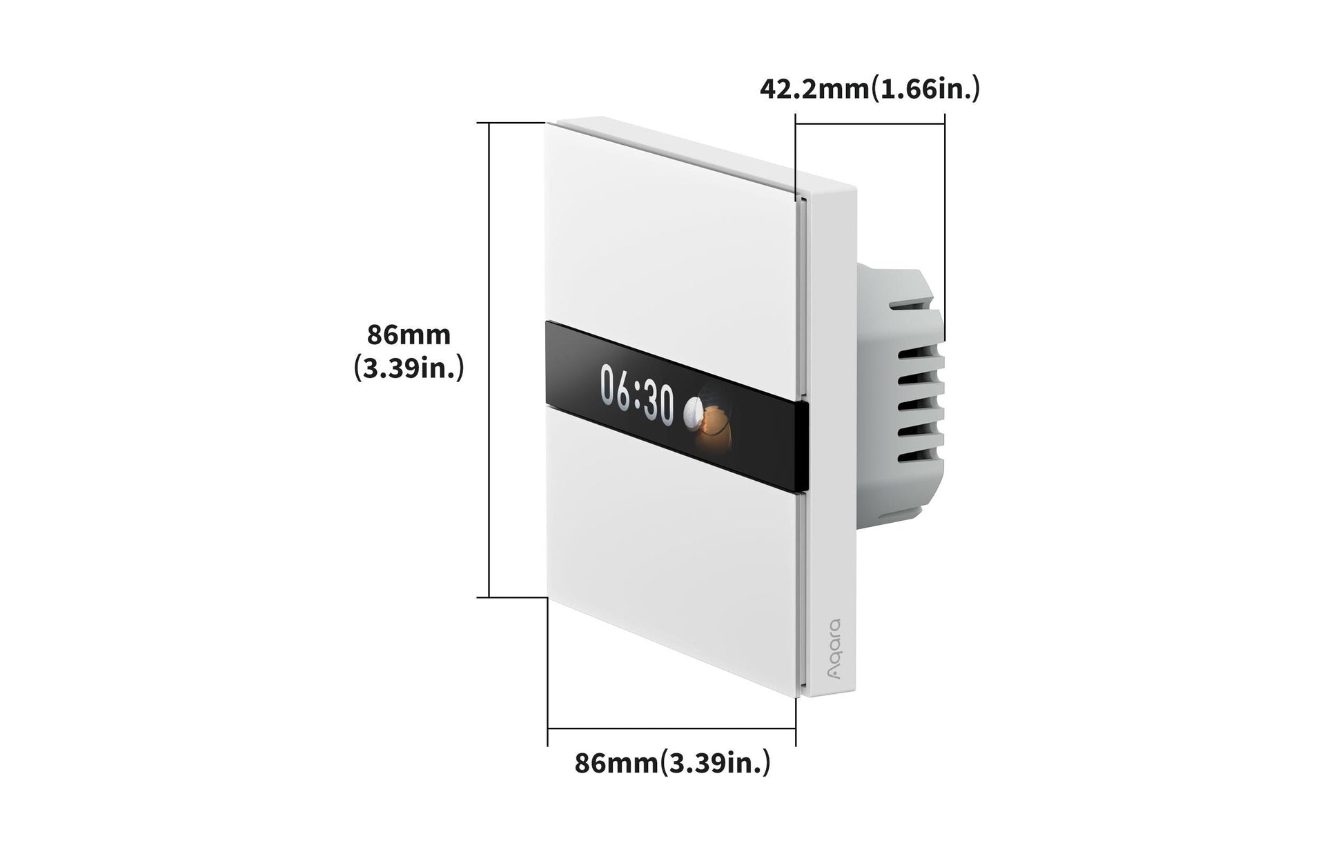 Aqara Display Switch V1 – Smart Display – 2,1" Display, Touchscreen – für Aqara, Apple HomeKit, Amazon Alexa