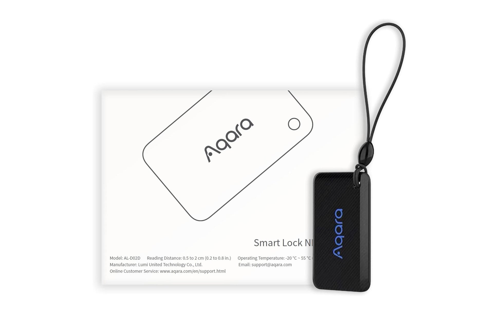 Aqara NFC-Karte – 13,56 MHz, 1 Stk., Schwarz, für Aqara Smart Lock U200, Matter, Aqara Home