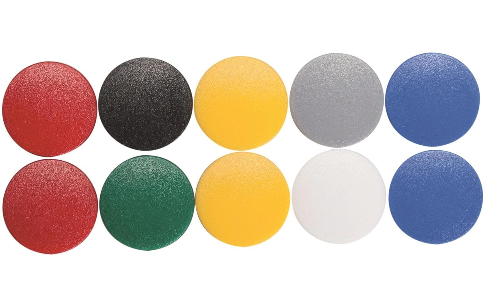 MAUL Rundmagnete – sortiert – Ø 20 mm, 10 Stück, Kunststoff