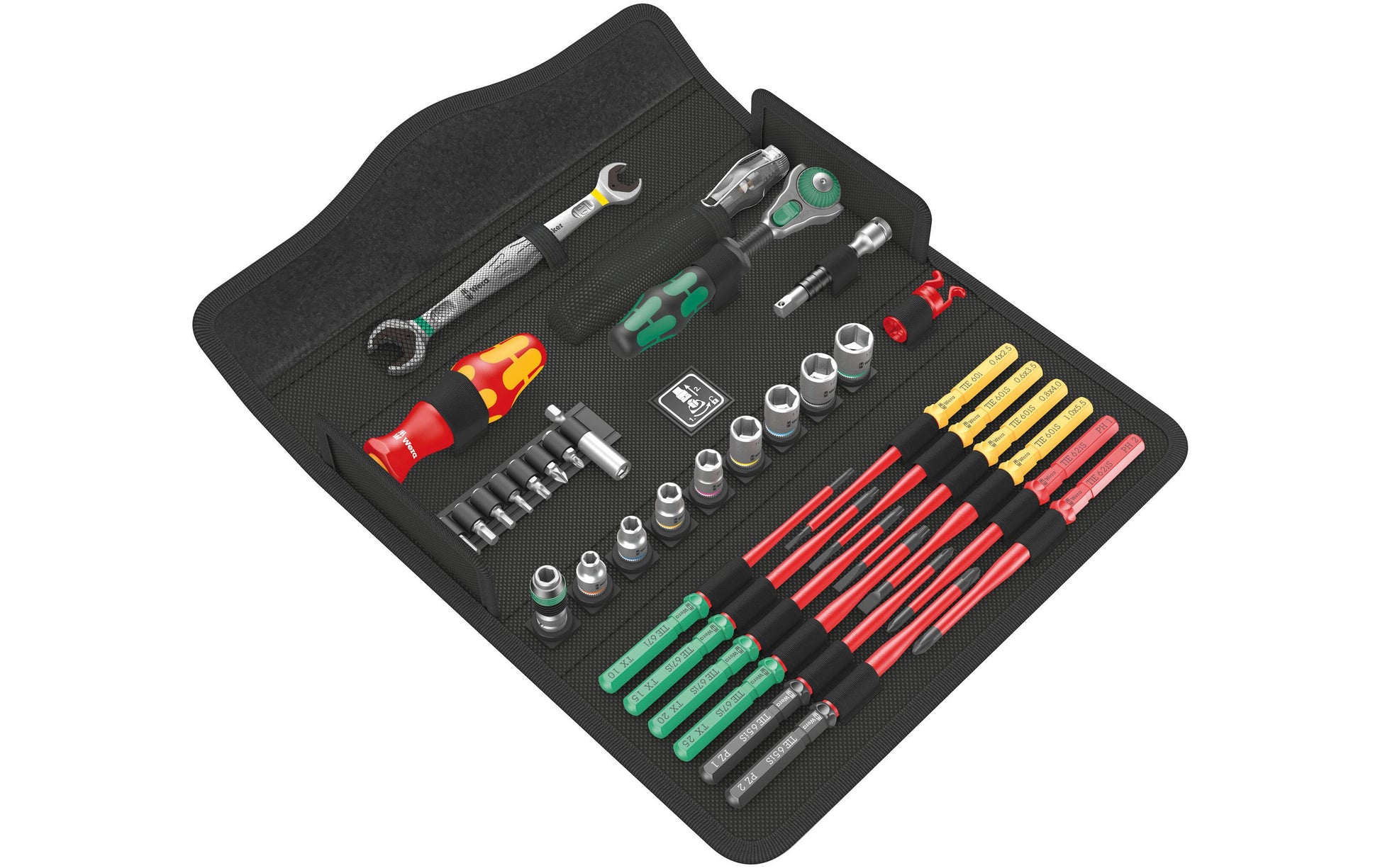 Wera Kraftform Kompakt W 1 Wartung – Reparatur-Toolkit – 7 Bits, Ratsche – Schwarz – 35 Stück