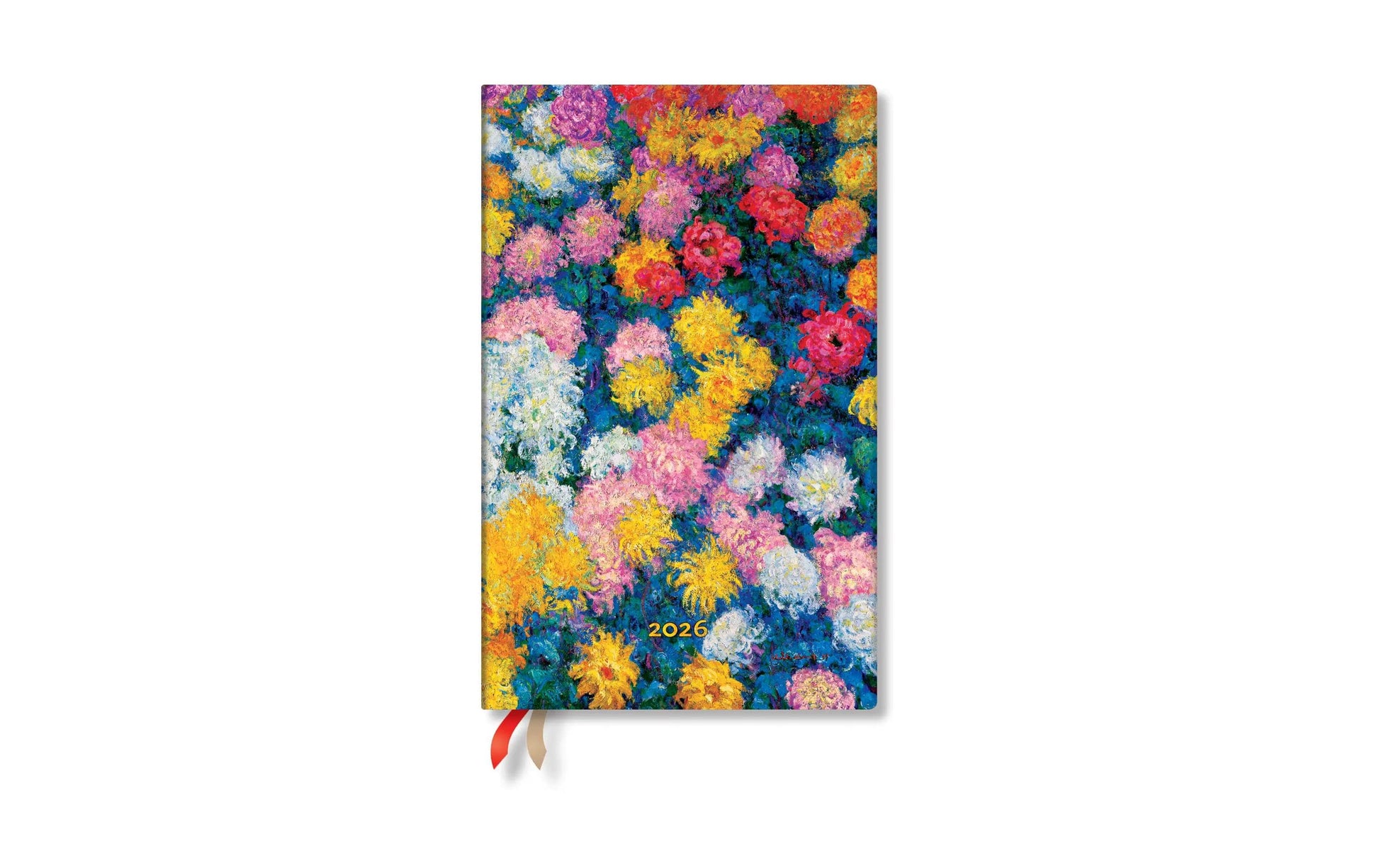 Paperblanks DD0622-1 Agenda – 1 Woche/2 Seiten, gebunden, 13,5 × 21,0 cm, 2026, Chrysanthemen