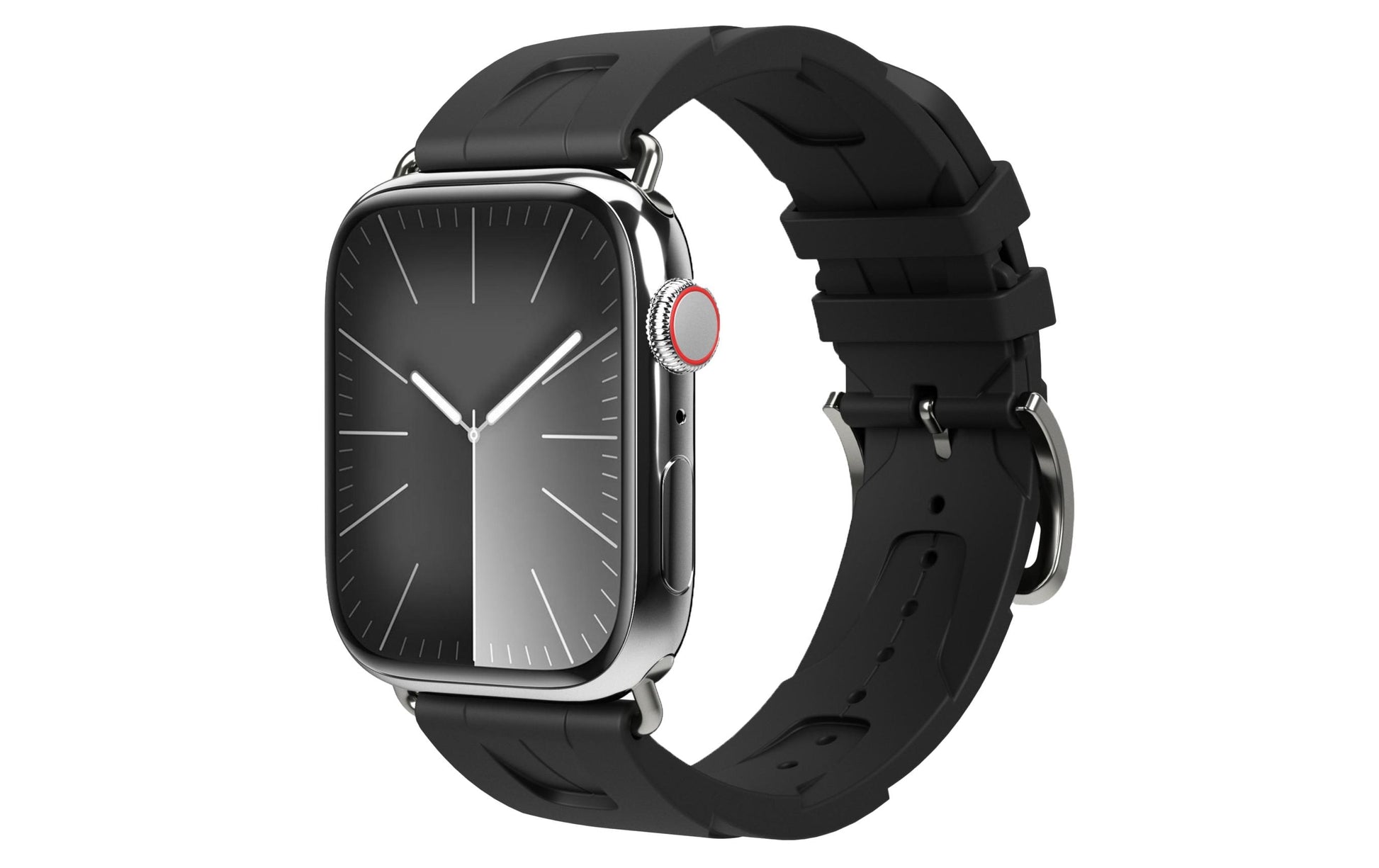 Vonmählen A. R. Exclusive Band – Silikon-Band, Schwarz, für Apple Watch 40/41/42 mm