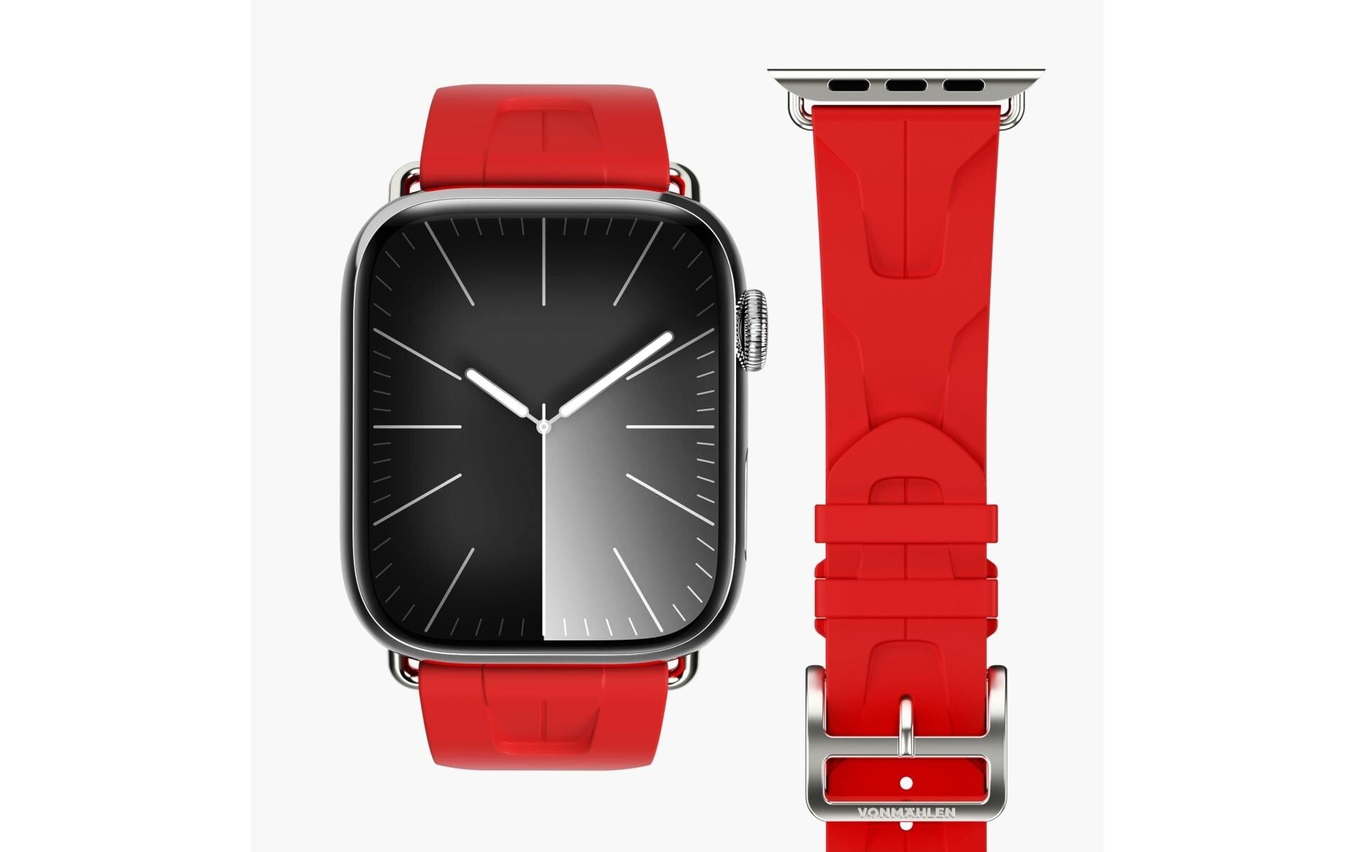 Vonmählen A. R. Exclusive Band Portofino – Silikon, Rot, für Apple Watch 44–49 mm