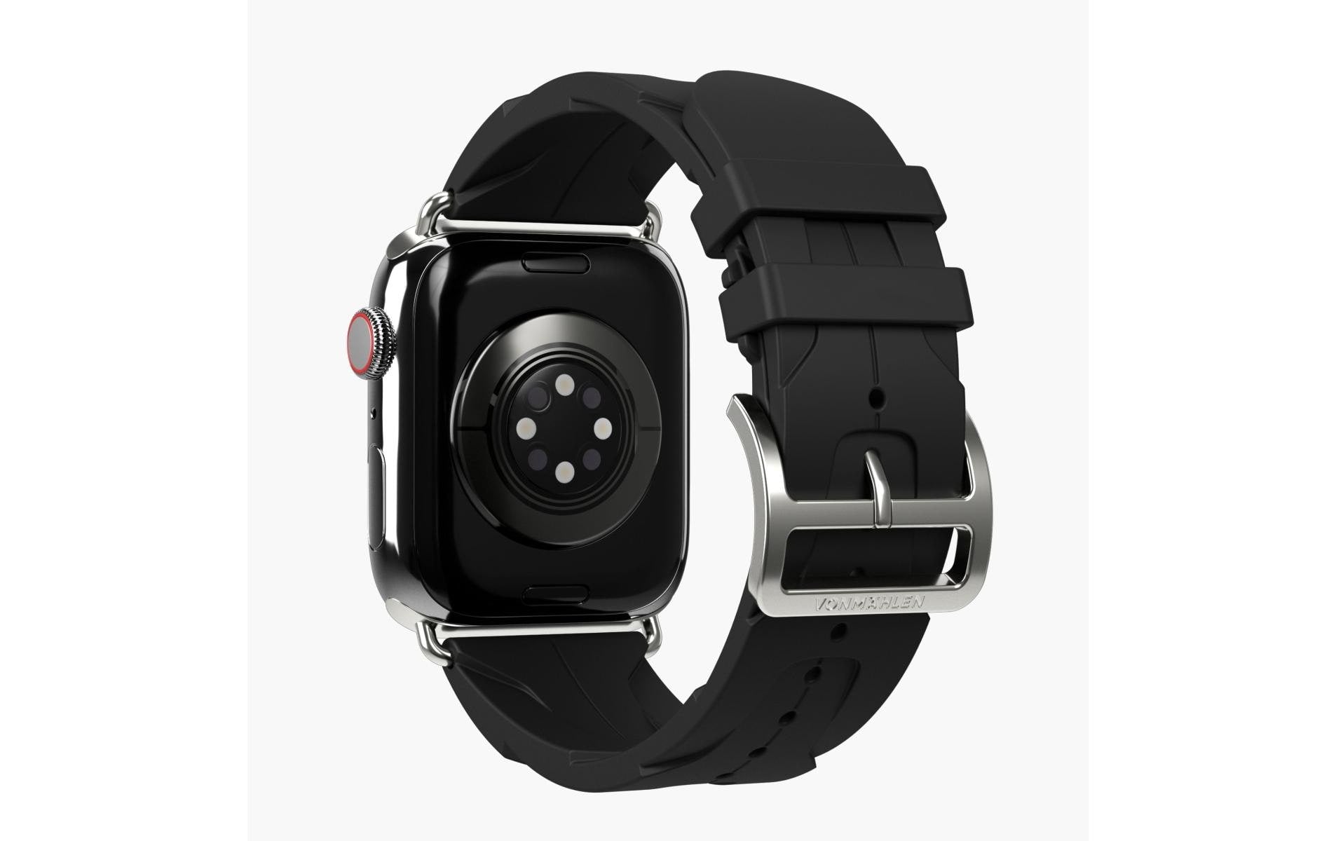 Vonmählen A. R. Exclusive Band – Silikon-Band, Schwarz, für Apple Watch 40/41/42 mm