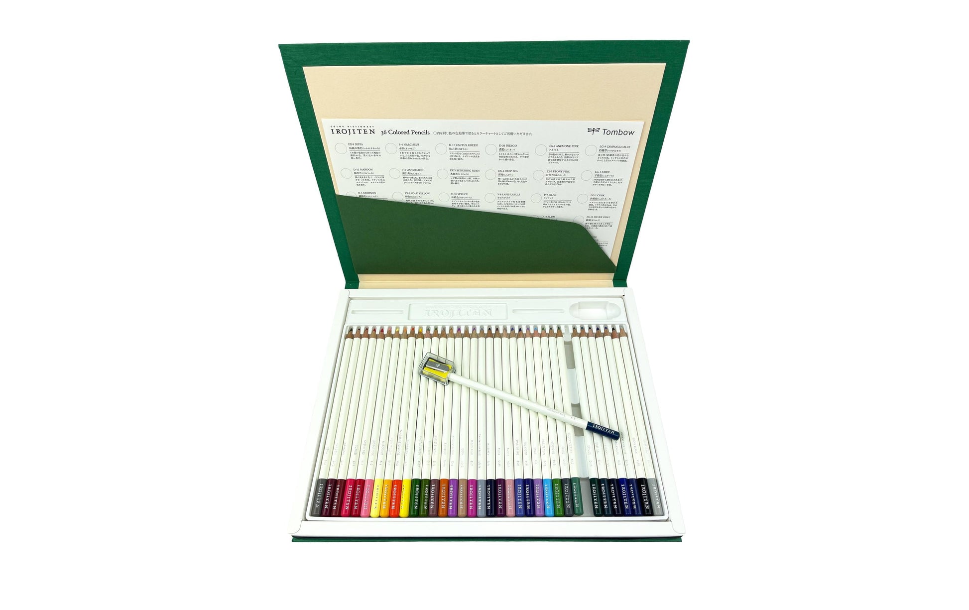 Tombow Buntstifte Irojiten – 36 Farben, mit Spitzer und Anleitung