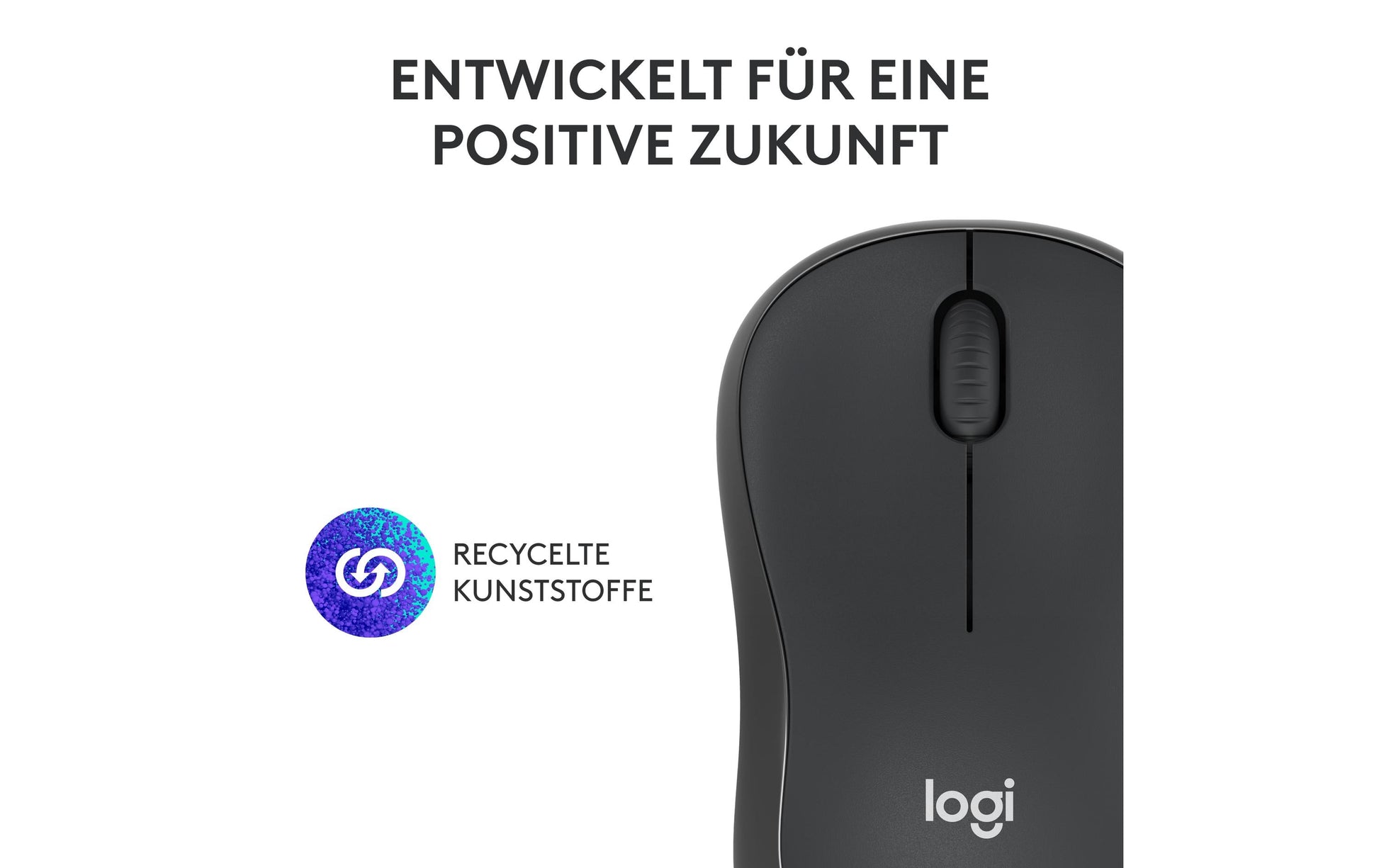 Logitech M240 Maus – kabellos, Bluetooth, Silent-Tasten, Graphit