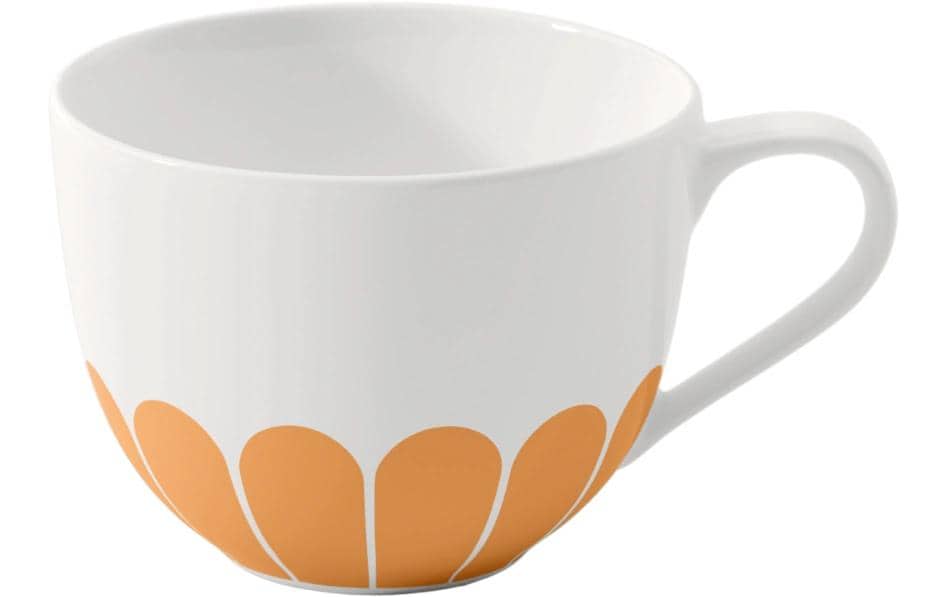 Villeroy & Boch Fleur Soleil Kaffeetasse – 0,16 l, Porzellan, Gelb, Henkel, 6 Stück
