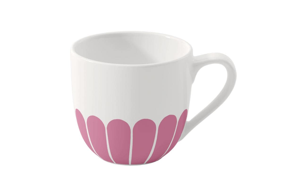 Villeroy & Boch Fleur Cassis Espressotasse – 0,07 l, Porzellan, Rosa, Henkel, 6 Stück