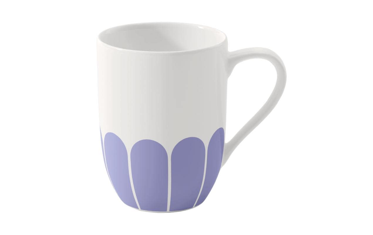 Villeroy & Boch Fleur bleu Kaffeebecher – 0,29 l, Porzellan, Blau, Henkel, 6 Stück