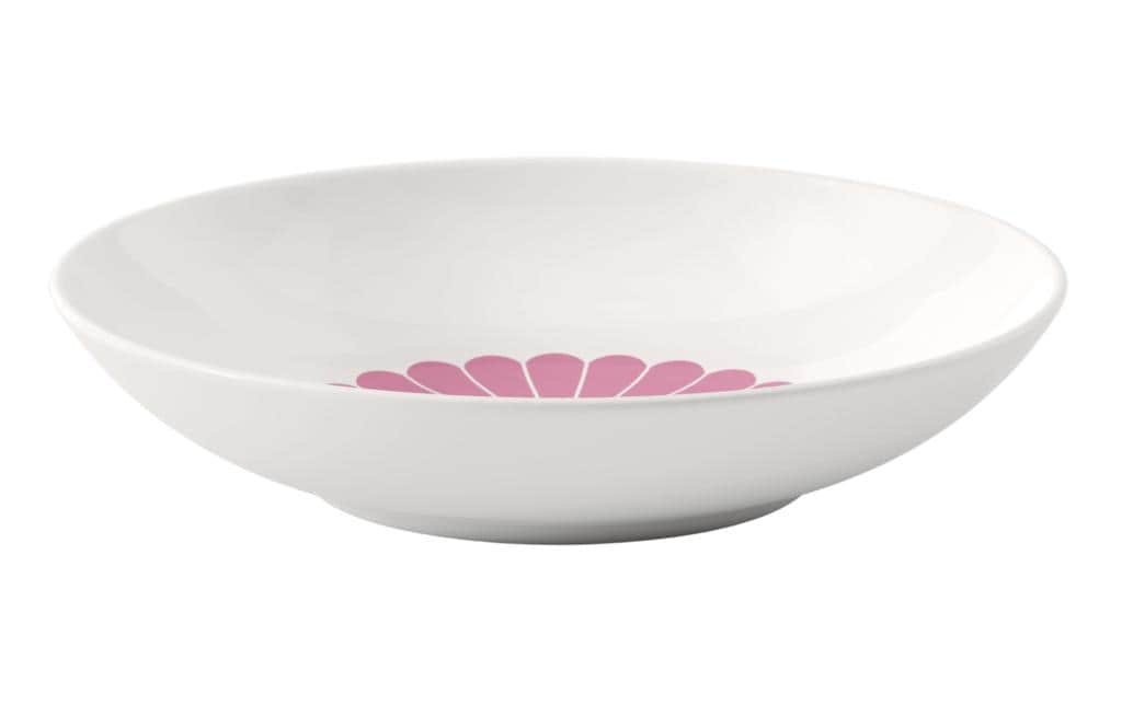 Villeroy & Boch Fleur Cassis Pastaschale – Porzellan, Rosa, Rund, 6 Stück