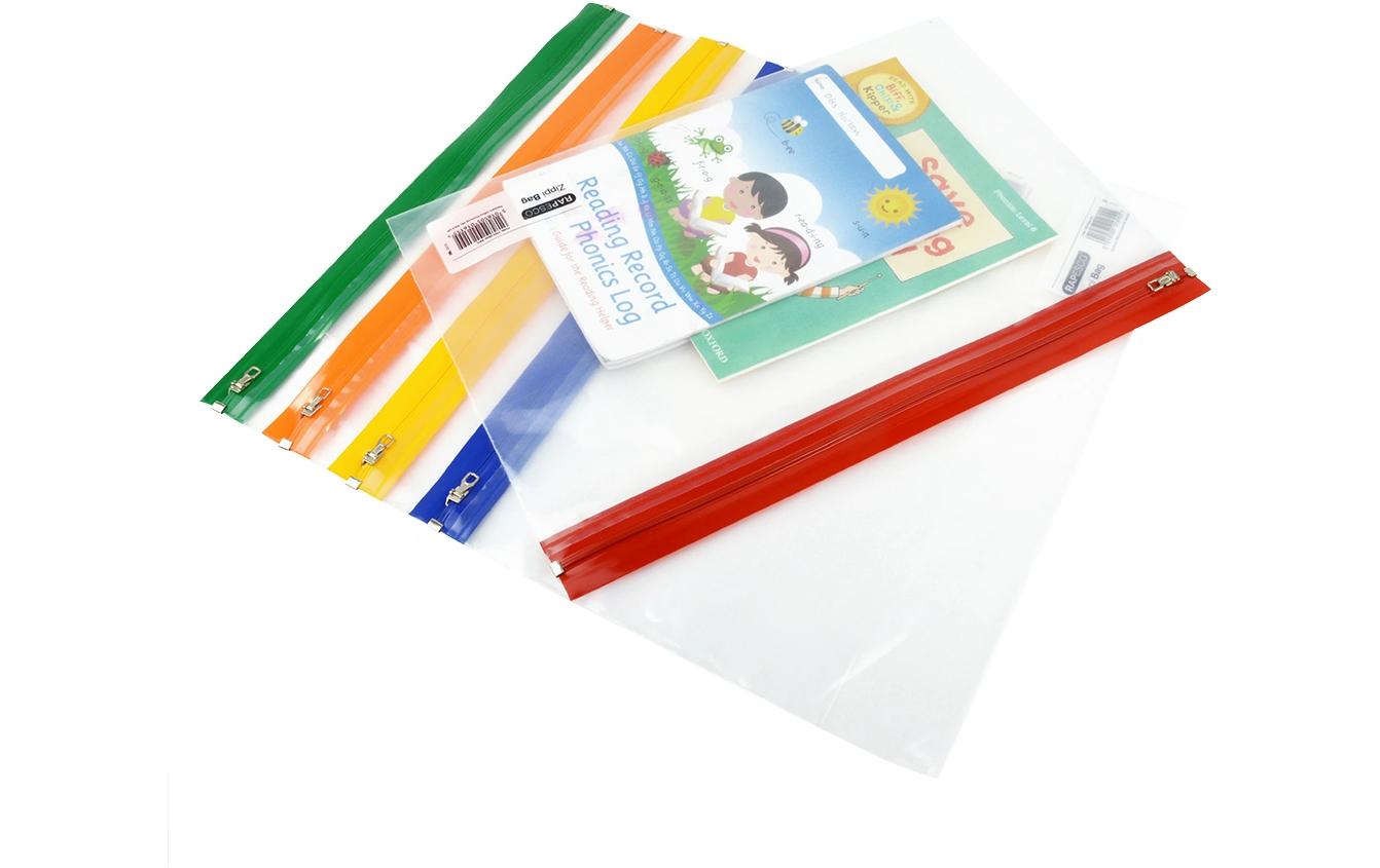 Rapesco Reissverschlusstasche A4+ – Polypropylen (PP), Transparent – 1er-Pack