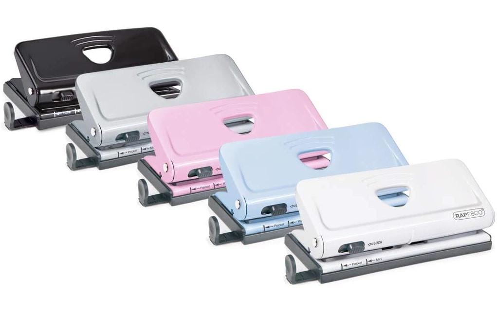 Rapesco Mehrfachlocher 1322 – 6-Loch, 10 Blatt – Rosa