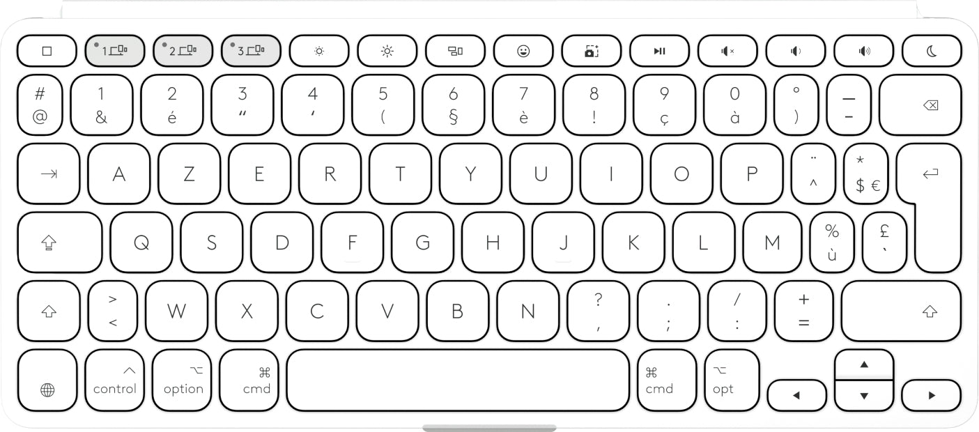 Logitech Keys-To-Go 2 – Tastatur, kabellos (Bluetooth), FR-Layout (FR) – für Windows, macOS & Android u. a.