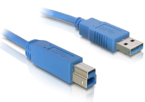 DeLOCK USB-A auf USB-B Kabel – USB 3.2 Gen 1 (5 Gbit/s) – 1 m – Blau