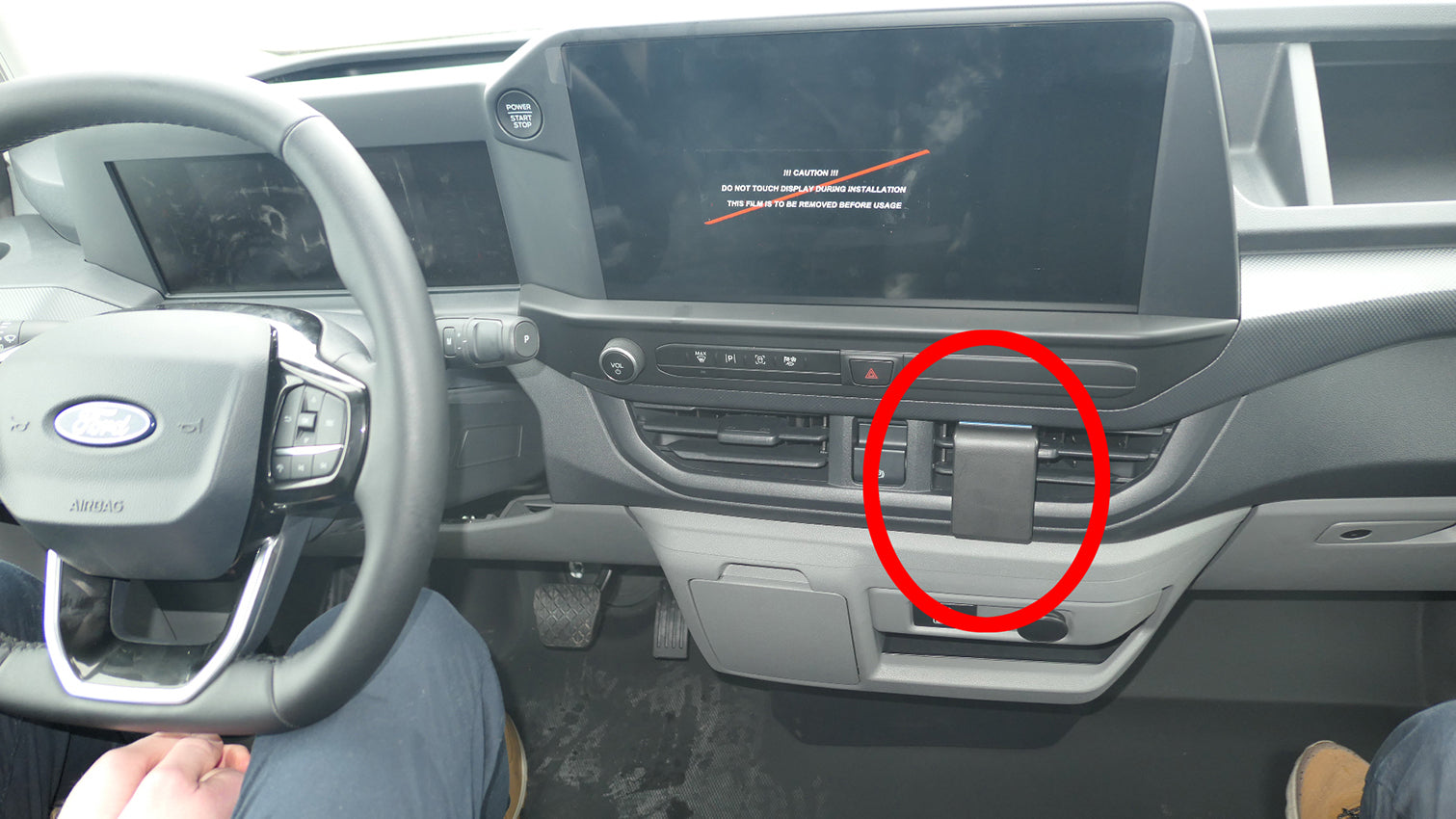 Brodit Auto-Befestigungssockel (ProClip) – für Ford Transit Custom, Tourneo Custom (2024–25) – Schwarz, ABS