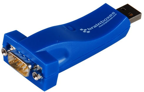 Lenovo Brainboxes USB zu RS-232 Seriell-Adapter – 1 Port RS-232, für PC mit USB, Blau