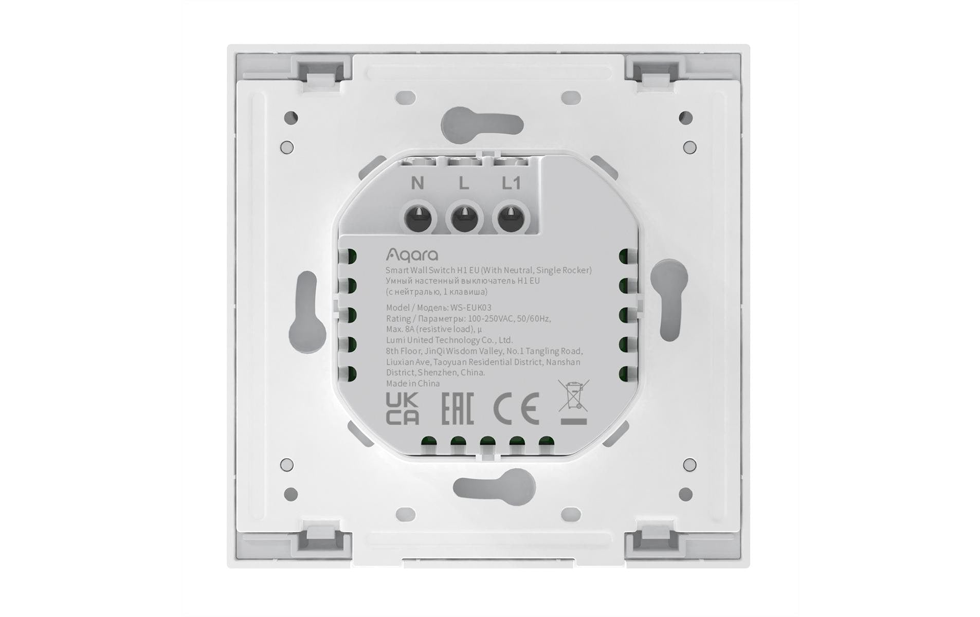 Aqara H1 – Smart-Taster – Zigbee, mit Neutralleiter – für Apple HomeKit, Amazon Alexa, Google Assistant