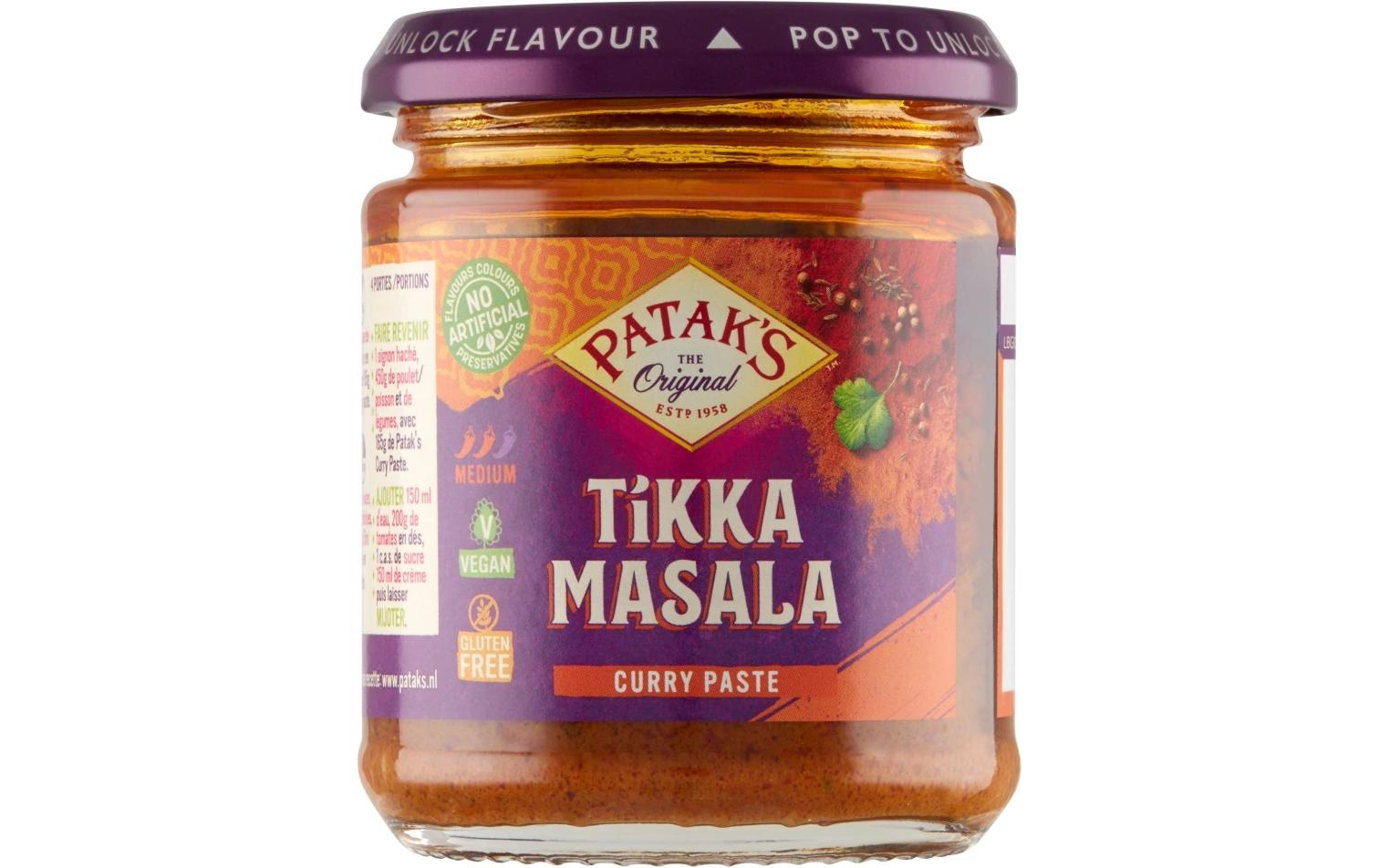Pataks Würzpaste Tikka Masala, vegan – 165 g