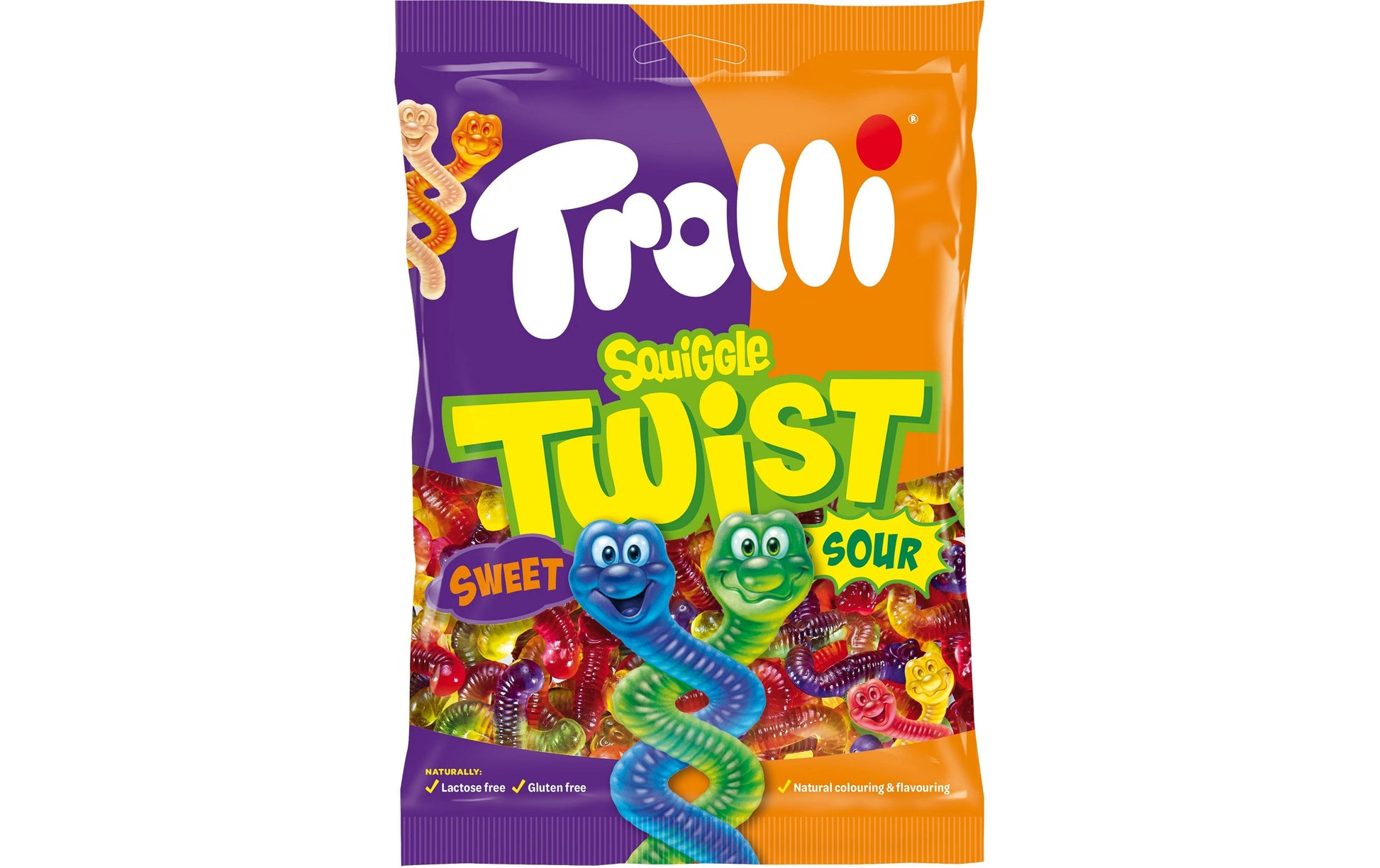 Trolli Squiggle Twist Gummibonbons – Fruchtmix – 175 g