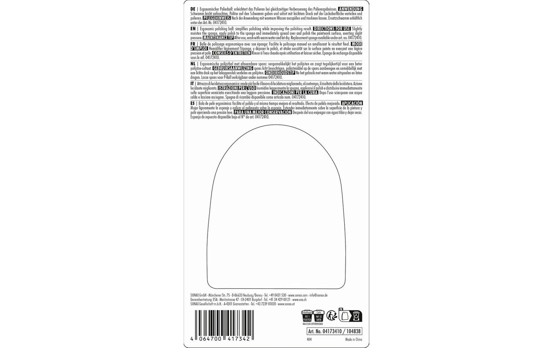 Sonax Polierball – Ø 70 mm – 1 Stk.