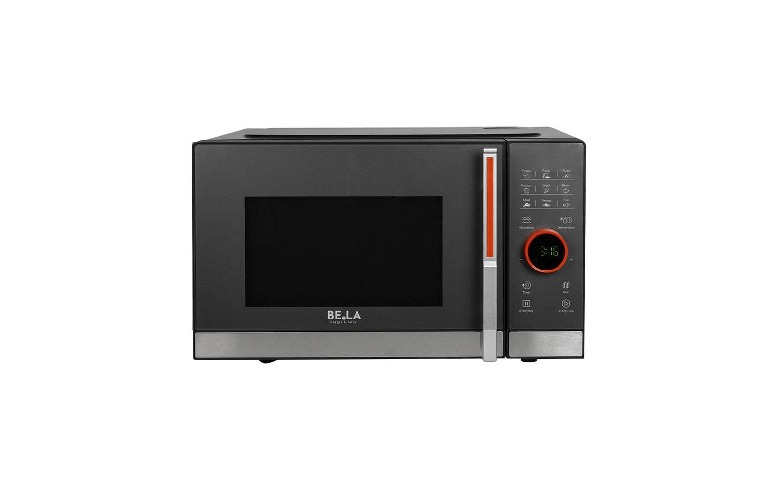 Berger lanz BergerLanz Grill-Mikrowelle MW23P63 – 23 l, Grill, 800 W – schwarz/grau