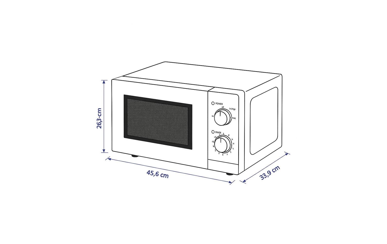 Berger lanz BergerLanz Grill-Mikrowelle MW20P71 – 20 l, Grill, 700 W – Weiss