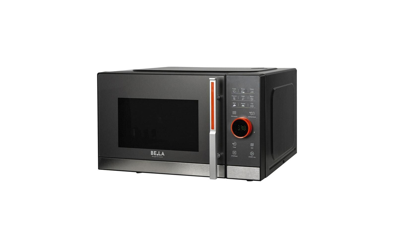 Berger lanz BergerLanz Grill-Mikrowelle MW23P63 – 23 l, Grill, 800 W – schwarz/grau