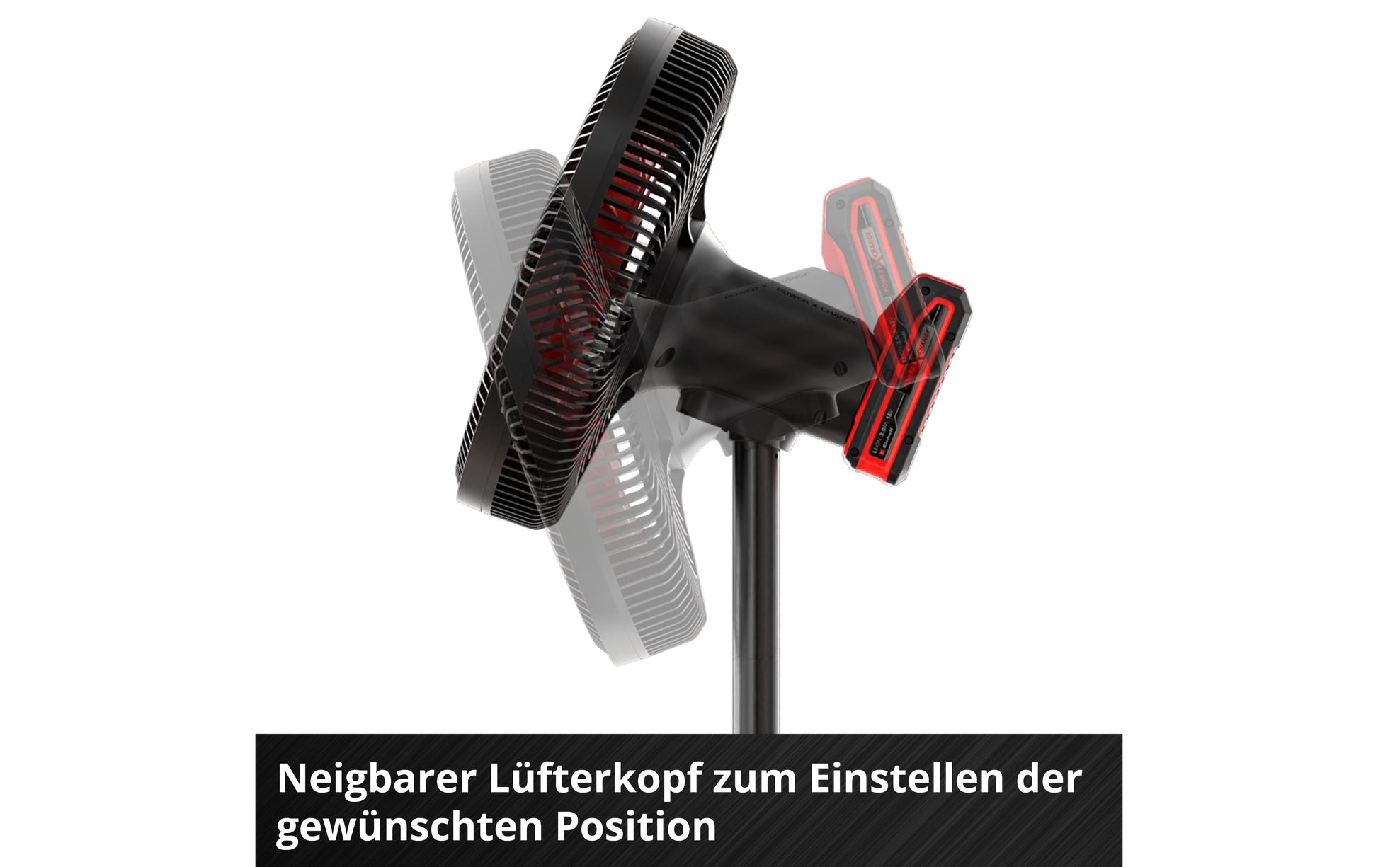 Einhell Bodenventilator GE-CF 18/320 P Li-Solo – 30 cm, oszillierend, 18 W, Schwarz