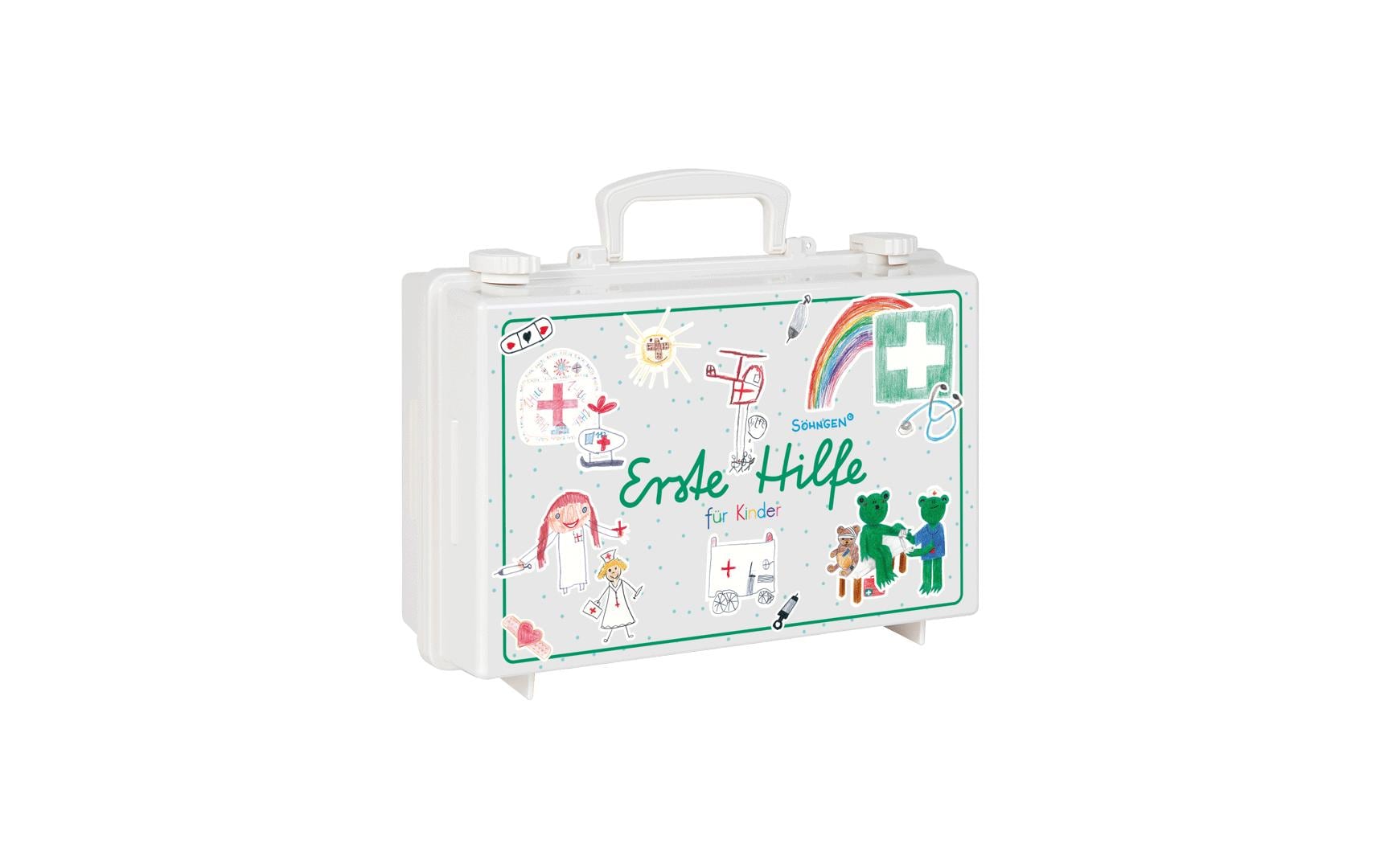 Söhngen Erste-Hilfe-Koffer SN – für Primarschüler ab 6 Jahren, weiss, 210 × 310 × 130 mm