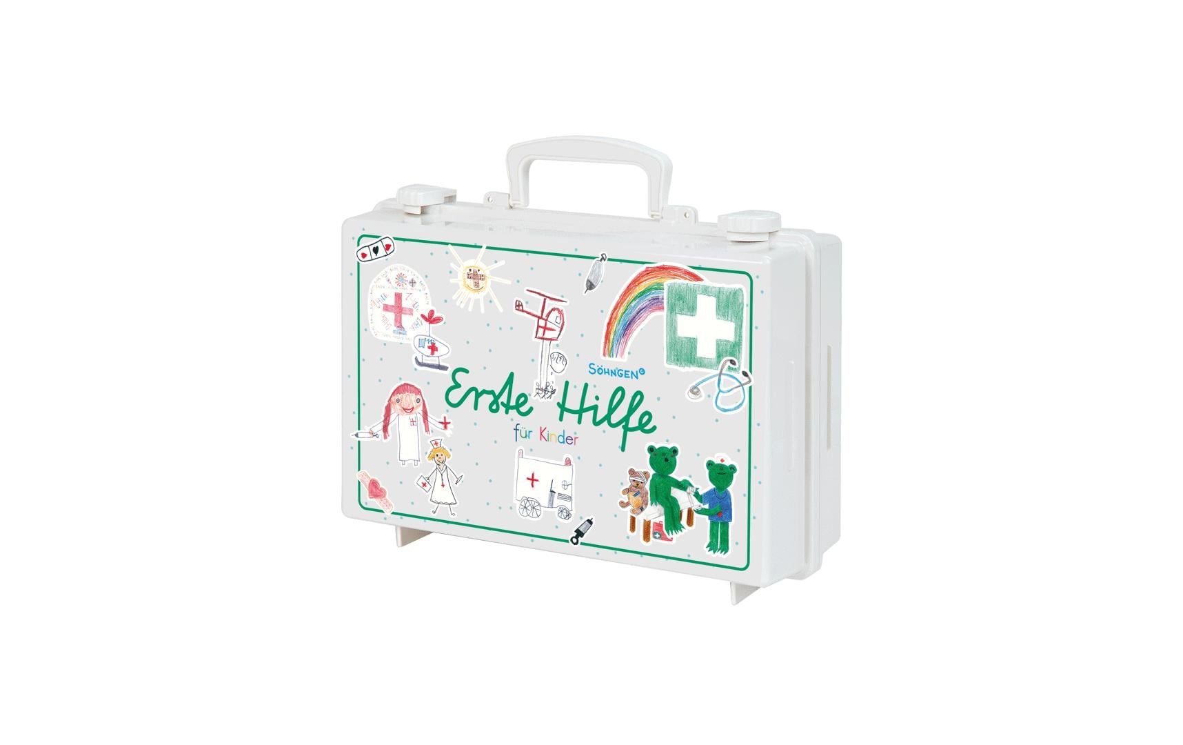 Söhngen Erste-Hilfe-Koffer SN – für Primarschüler ab 6 Jahren, weiss, 210 × 310 × 130 mm