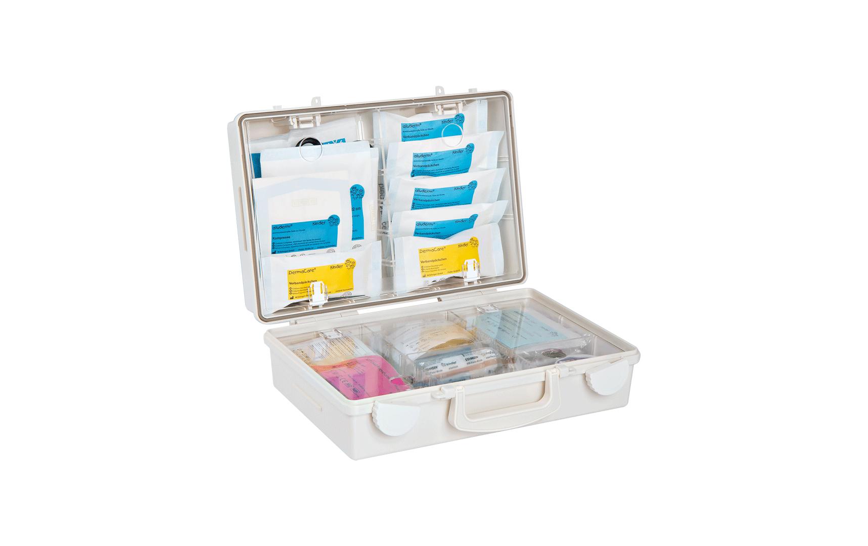 Söhngen Erste-Hilfe-Koffer SN – für Primarschüler ab 6 Jahren, weiss, 210 × 310 × 130 mm