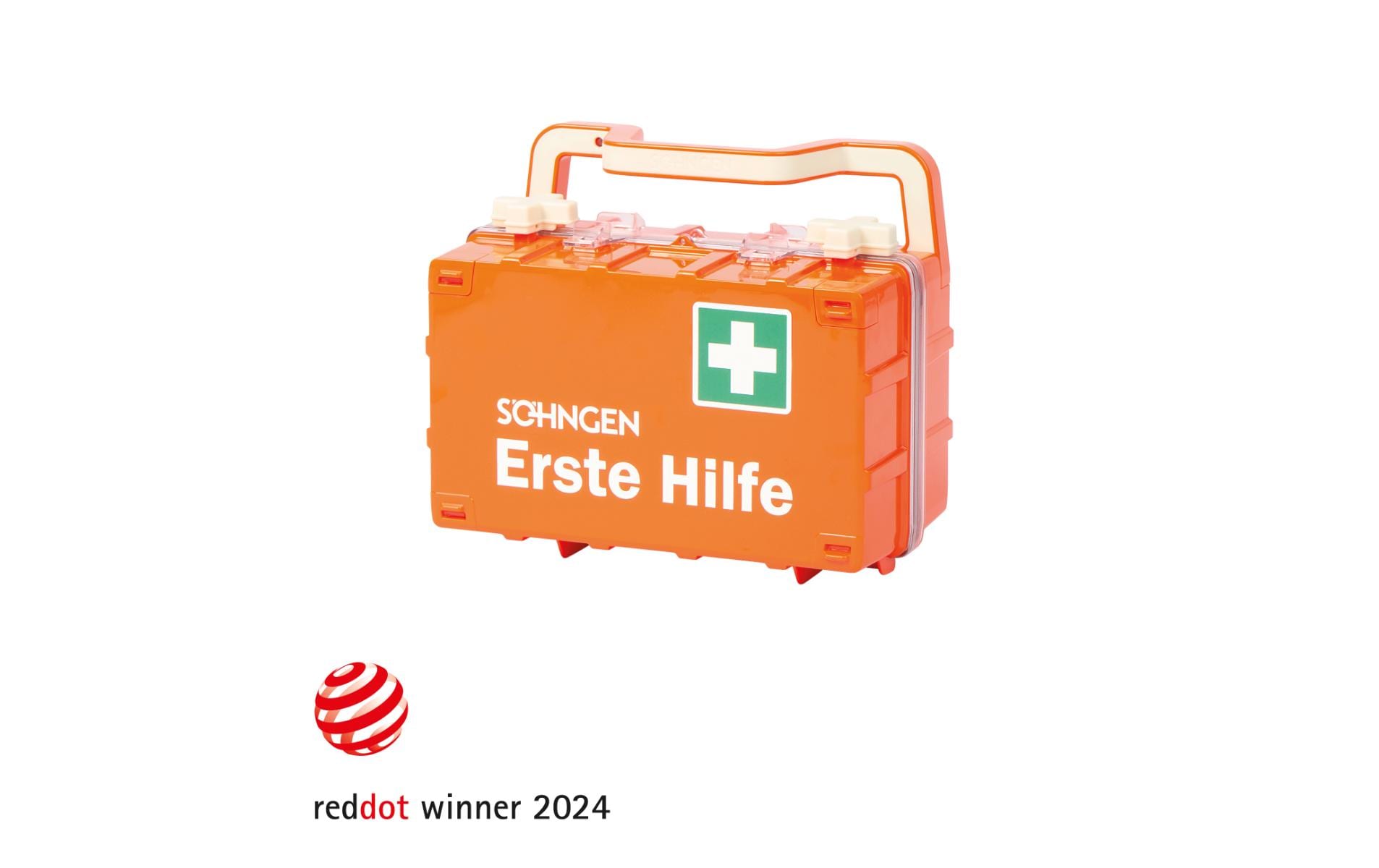 Söhngen Erste-Hilfe-Kasten DYNAMIC-GLOW S – DIN 13157, inklusive Wandhalterung, orange