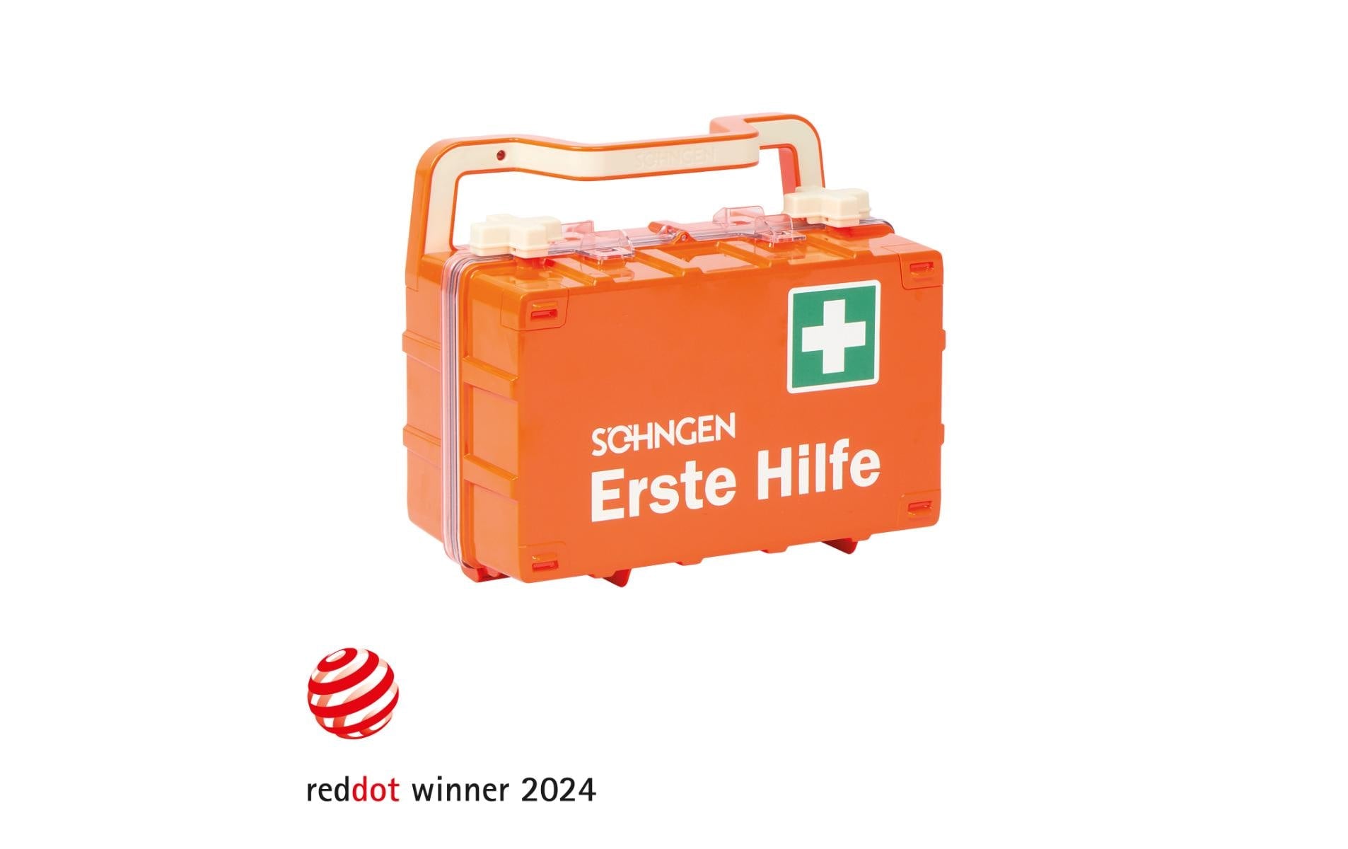 Söhngen Erste-Hilfe-Kasten DYNAMIC-GLOW S – DIN 13157, inklusive Wandhalterung, orange
