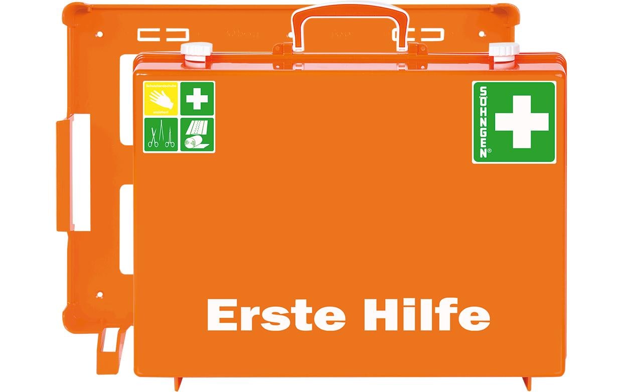 Söhngen Erste-Hilfe-Koffer MT-CD – leer, orange, 300 × 400 × 150 mm