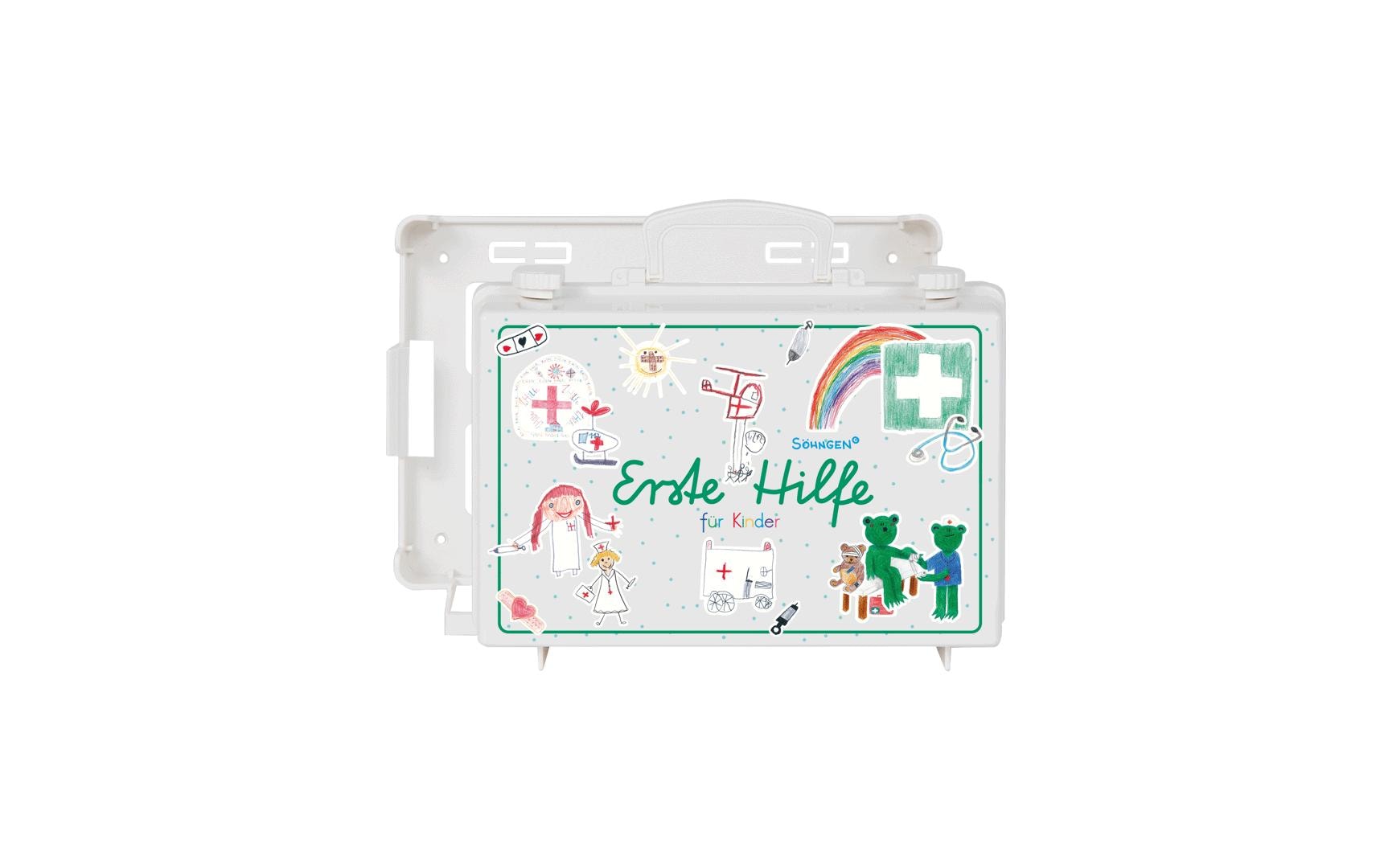 Söhngen Erste-Hilfe-Koffer SN – für Primarschüler ab 6 Jahren, weiss, 210 × 310 × 130 mm