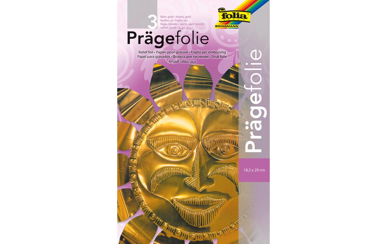 Folia Prägefolien glatt – Gold – 18,5 × 29 cm