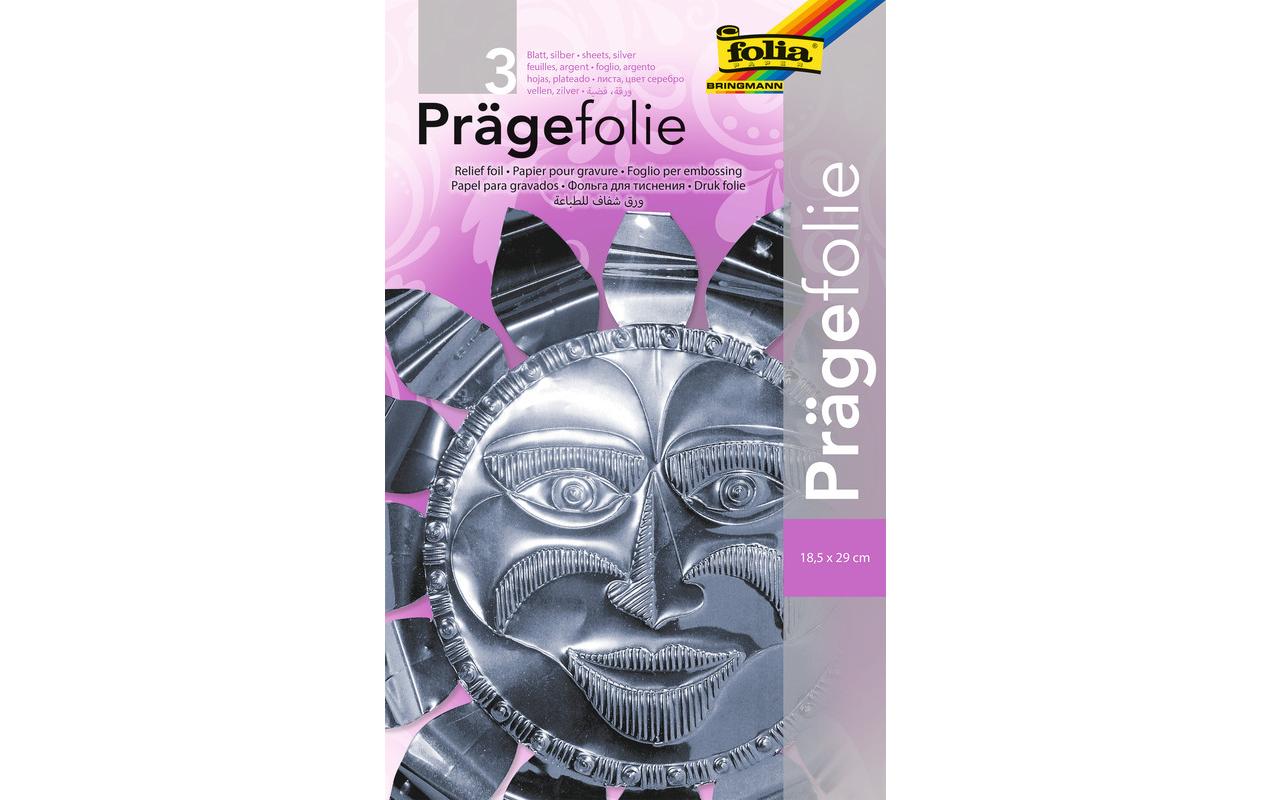 Folia Prägefolien glatt – Silber – 18,5 × 29 cm