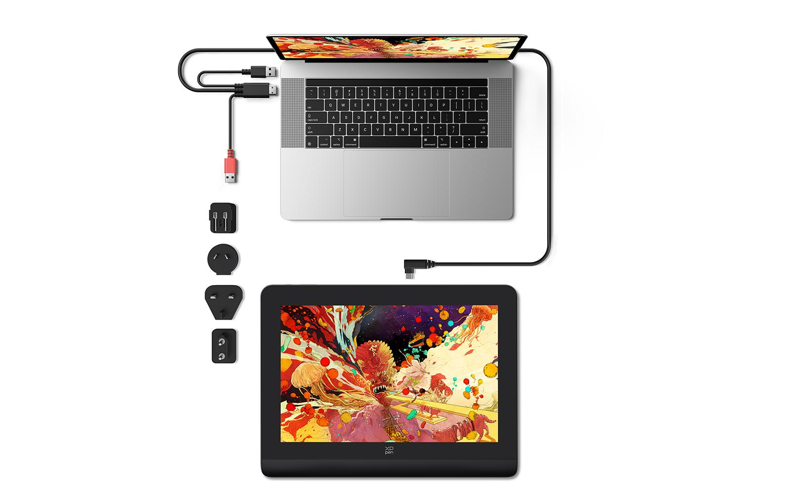 XPPen XP-Pen – Stiftdisplay Artist Pro 14 (Gen2), 13,9", schwarz, 16384 Druckstufen, 299 × 187 mm, USB-C