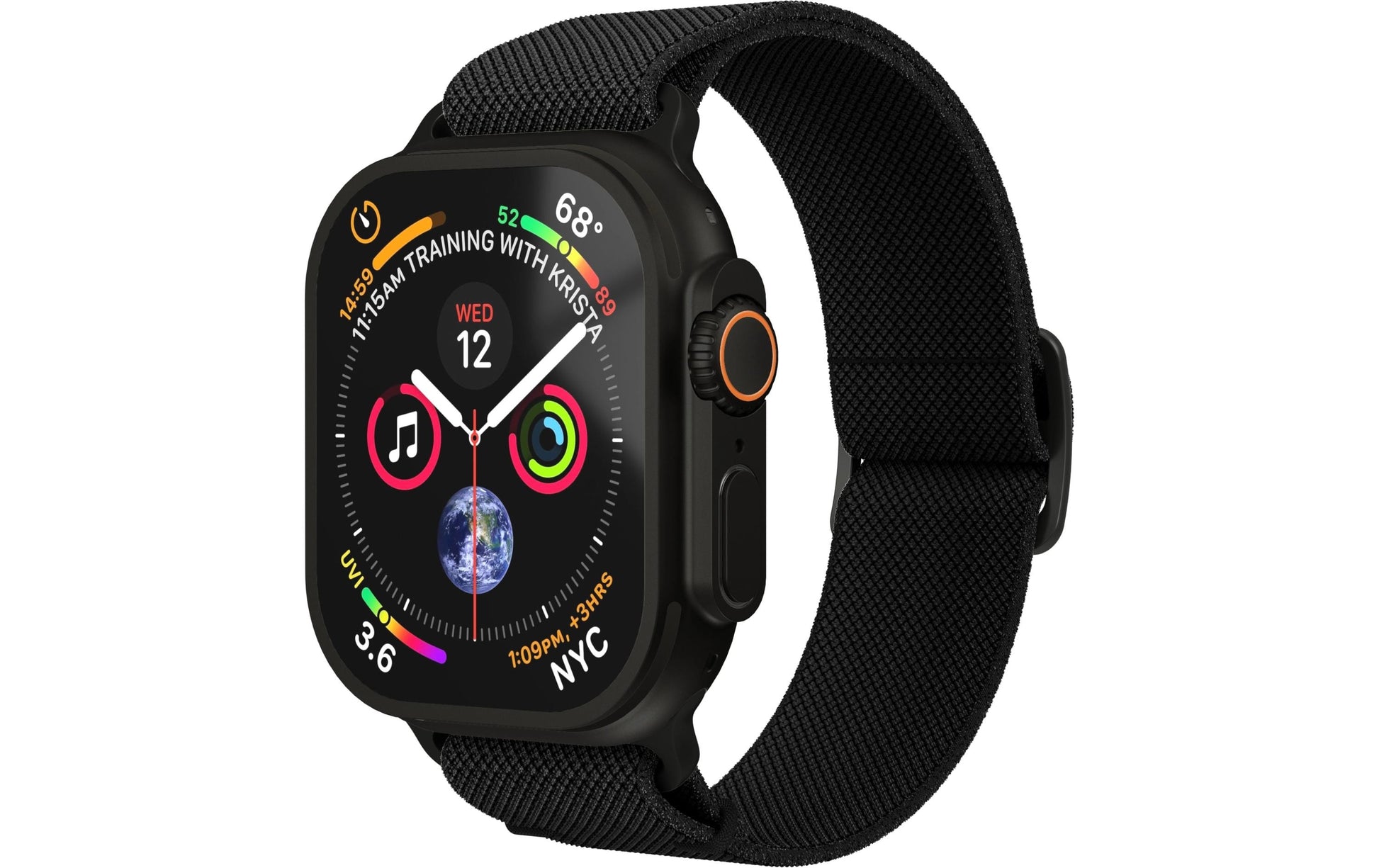Vonmählen Classic Nylon Loop – Armband – für Apple Watch Ultra, Schwarz, One Size, Nylon